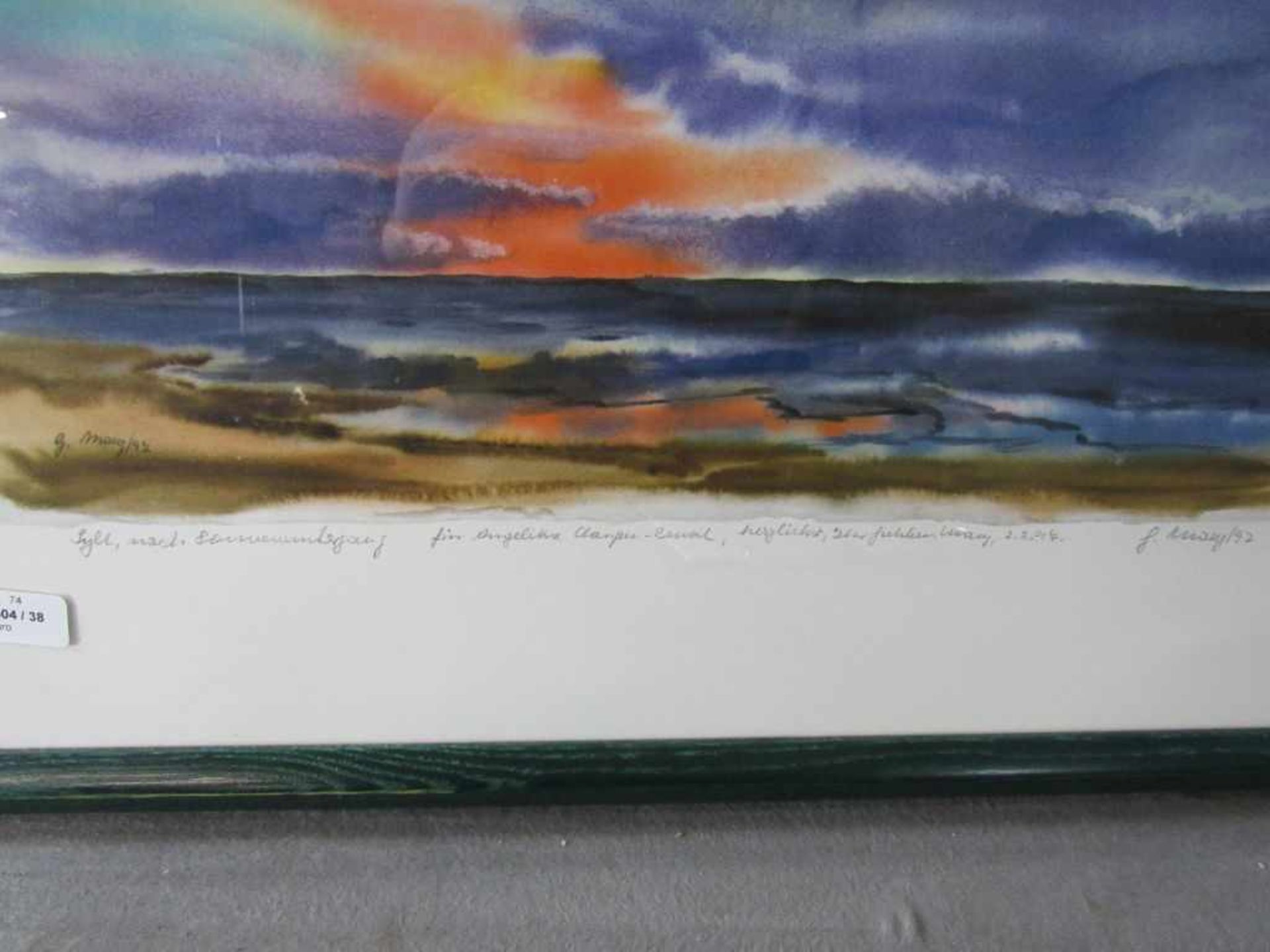 Aquarell Sylt signiert Grafikdruck 55x65cm - Bild 2 aus 3