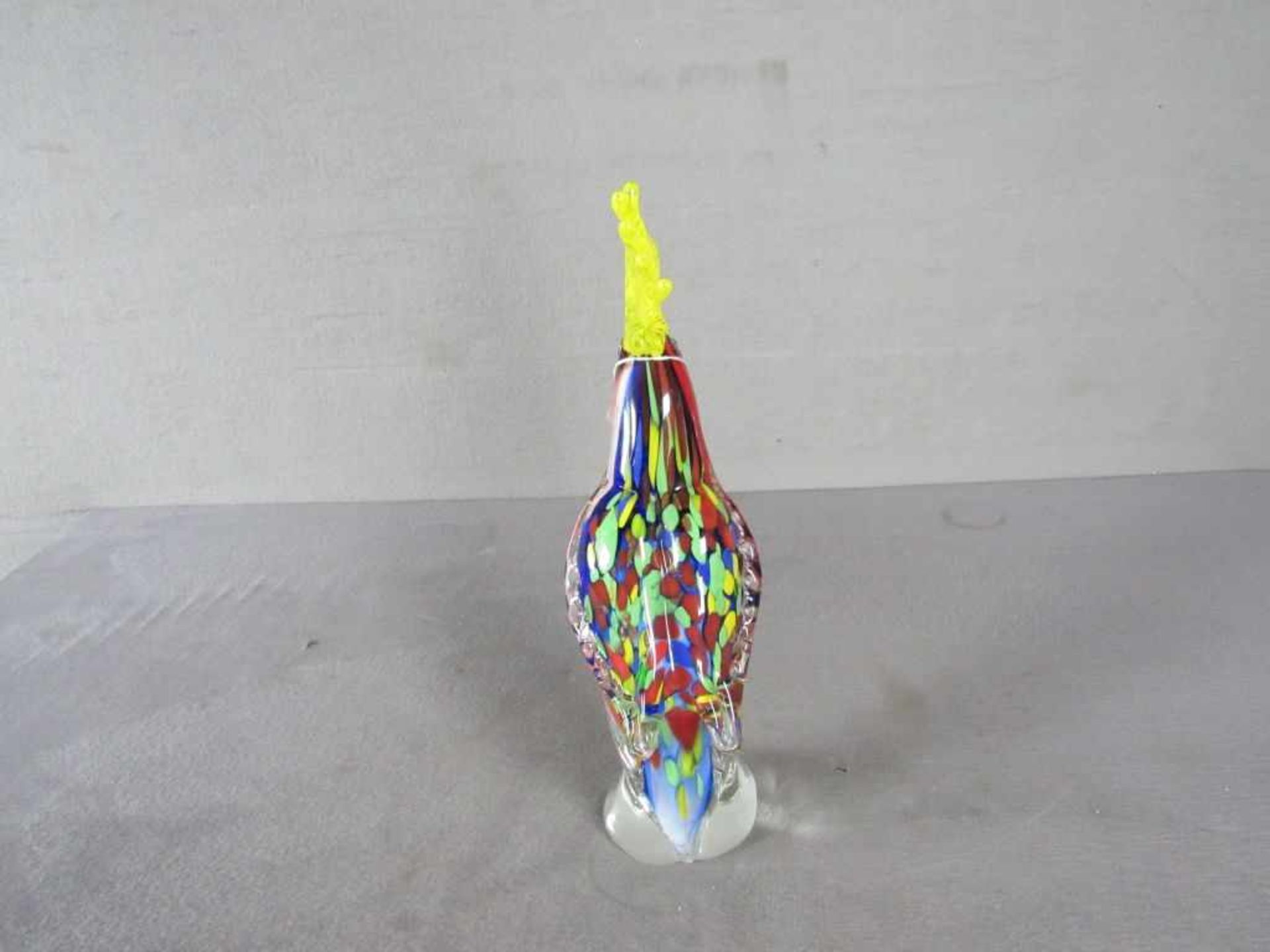 Glasskulptur wohl Murano, farbenfroh hier Kakadu, H:33cm - Bild 2 aus 2