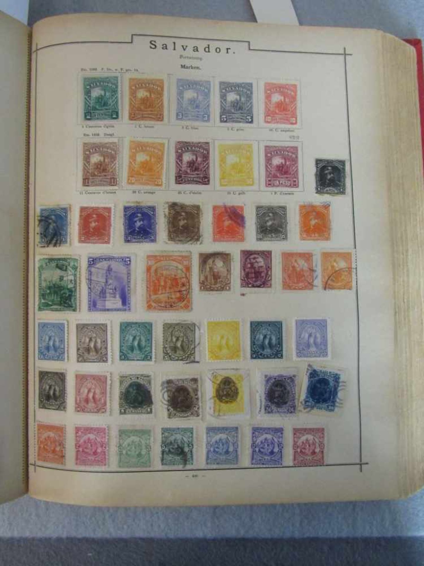 Briefmarken uraltes Vordruckalbum 1890 mit hunderten oder tausenden Marken aus aller Welt - Bild 13 aus 13