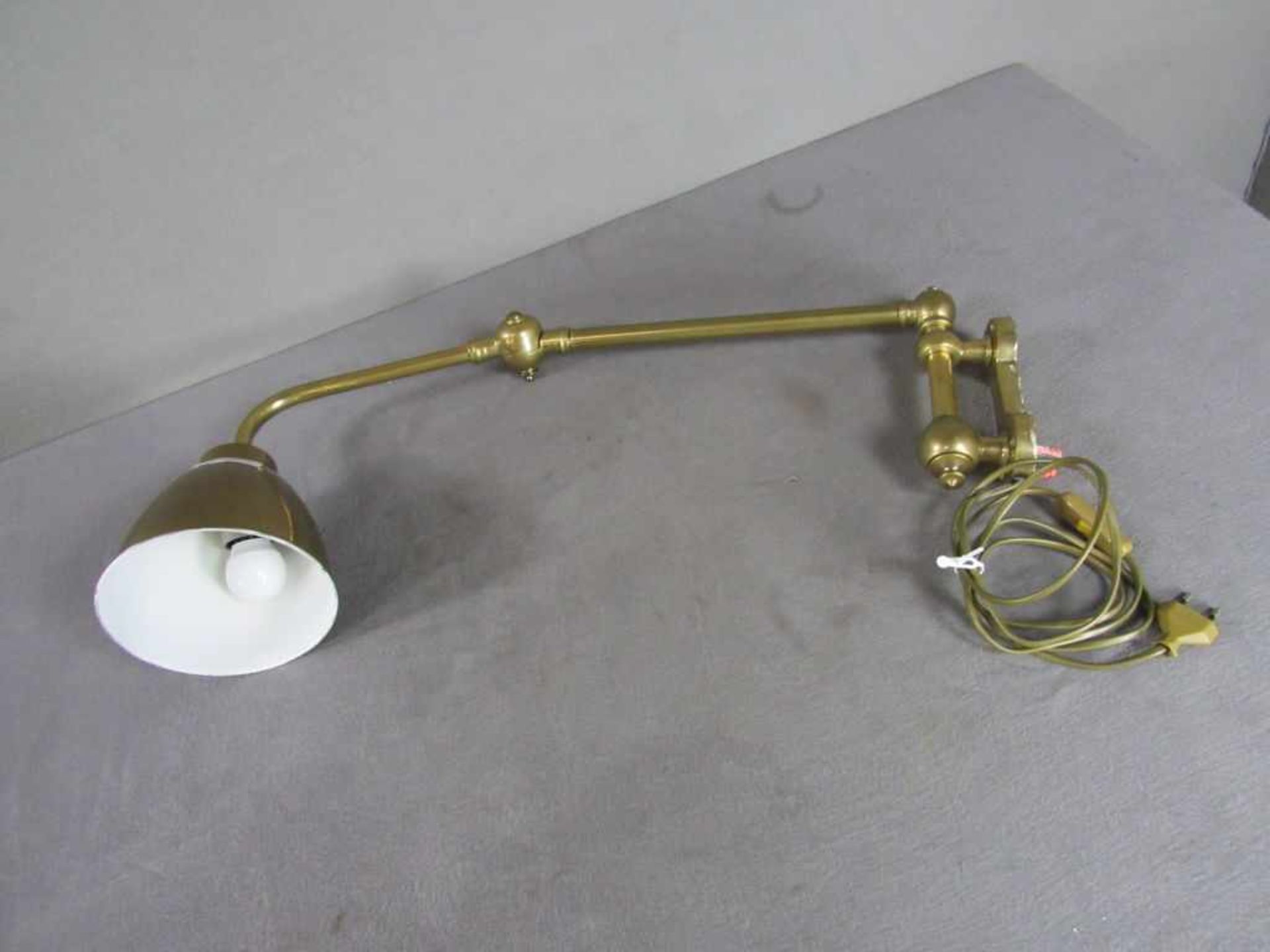 Wandlampe schwenkbar Messing mehrfach stellbar 70cm Auslade