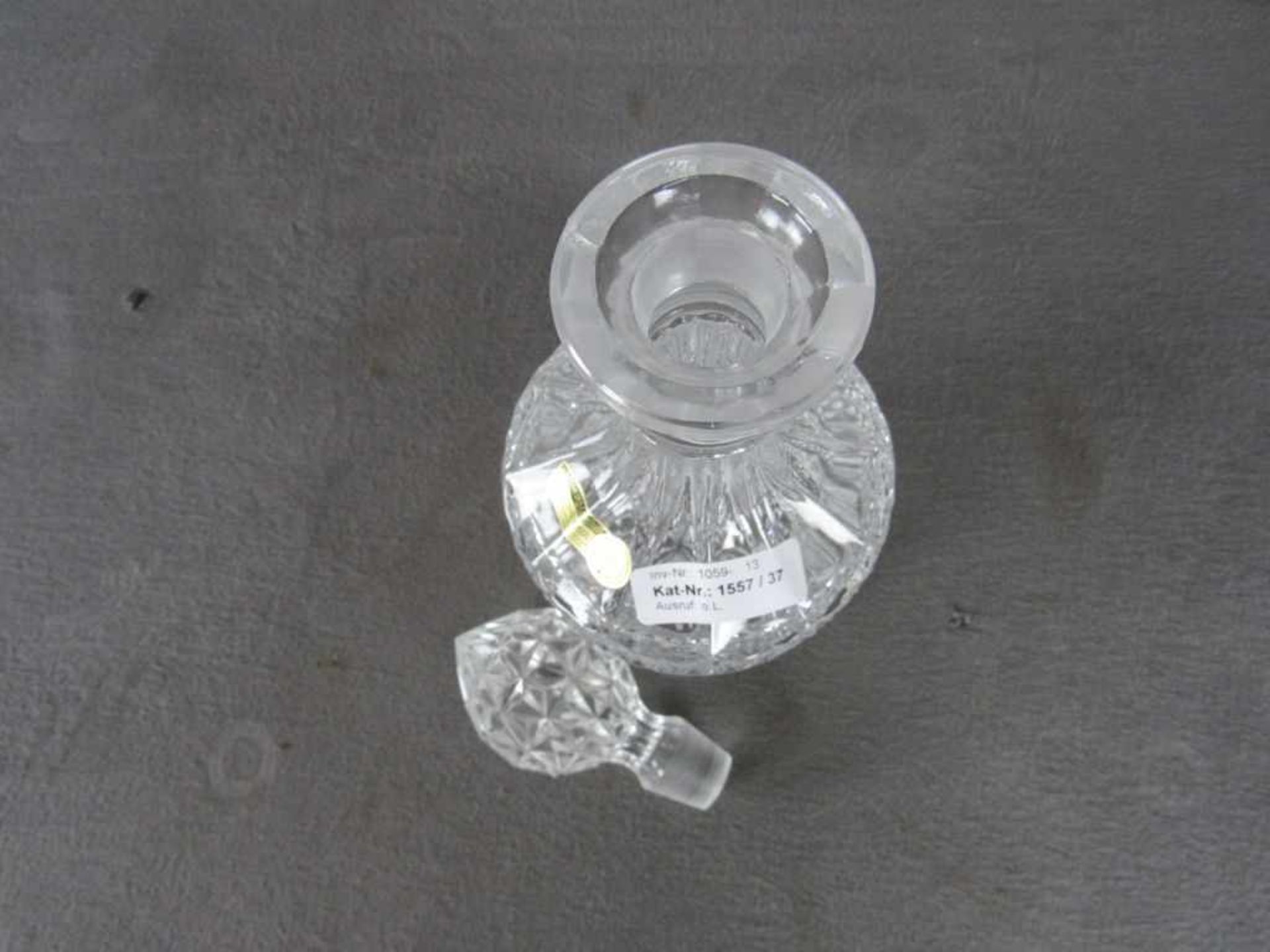 Kristallglaskaraffe 32cm hoch - Image 2 of 2