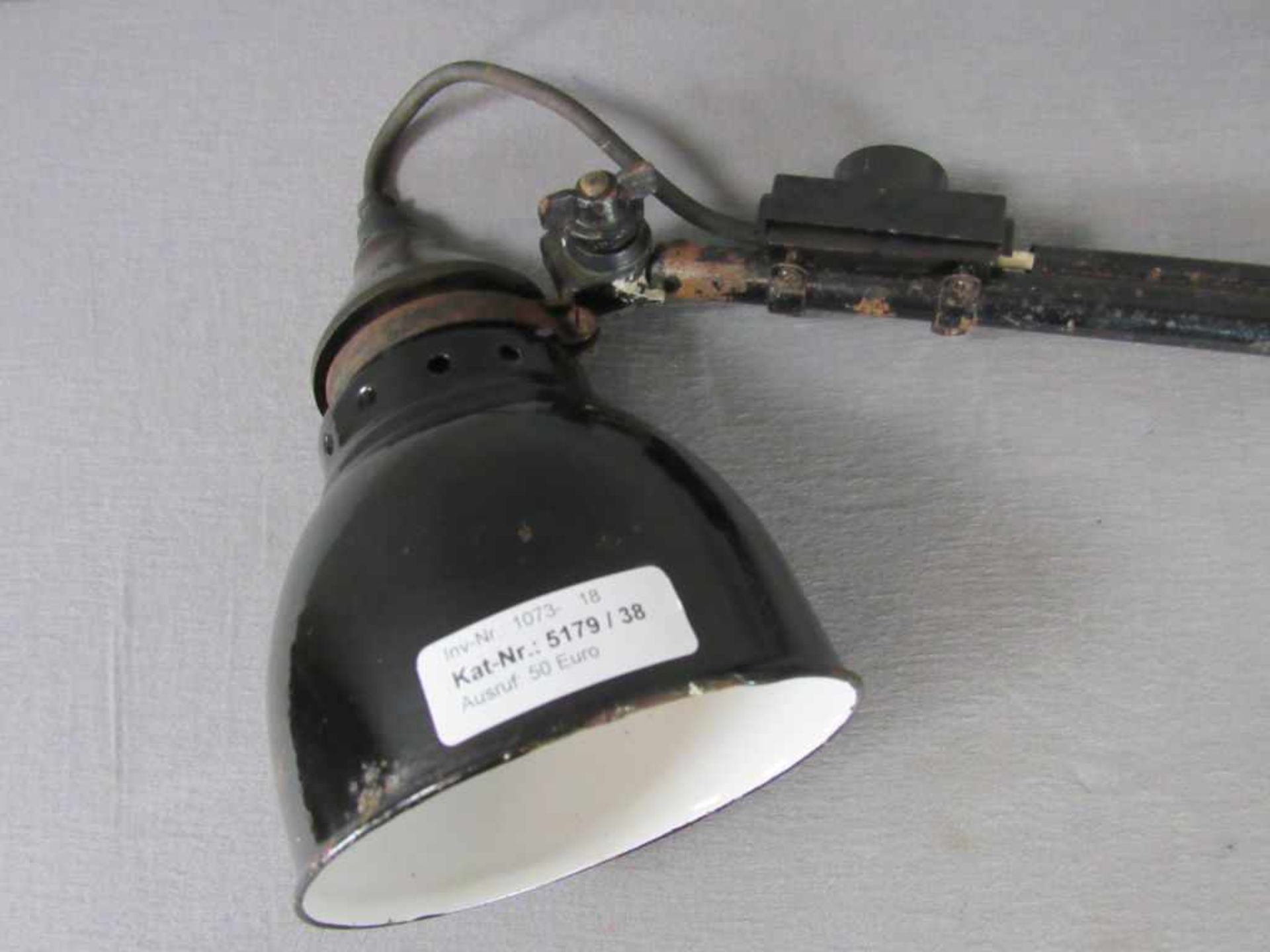 Industriedesign Scherenlampe Arbeitsplatzlampe 20er-30er Jahre Hersteller: Rademacher Länge ca:66cm - Image 2 of 3