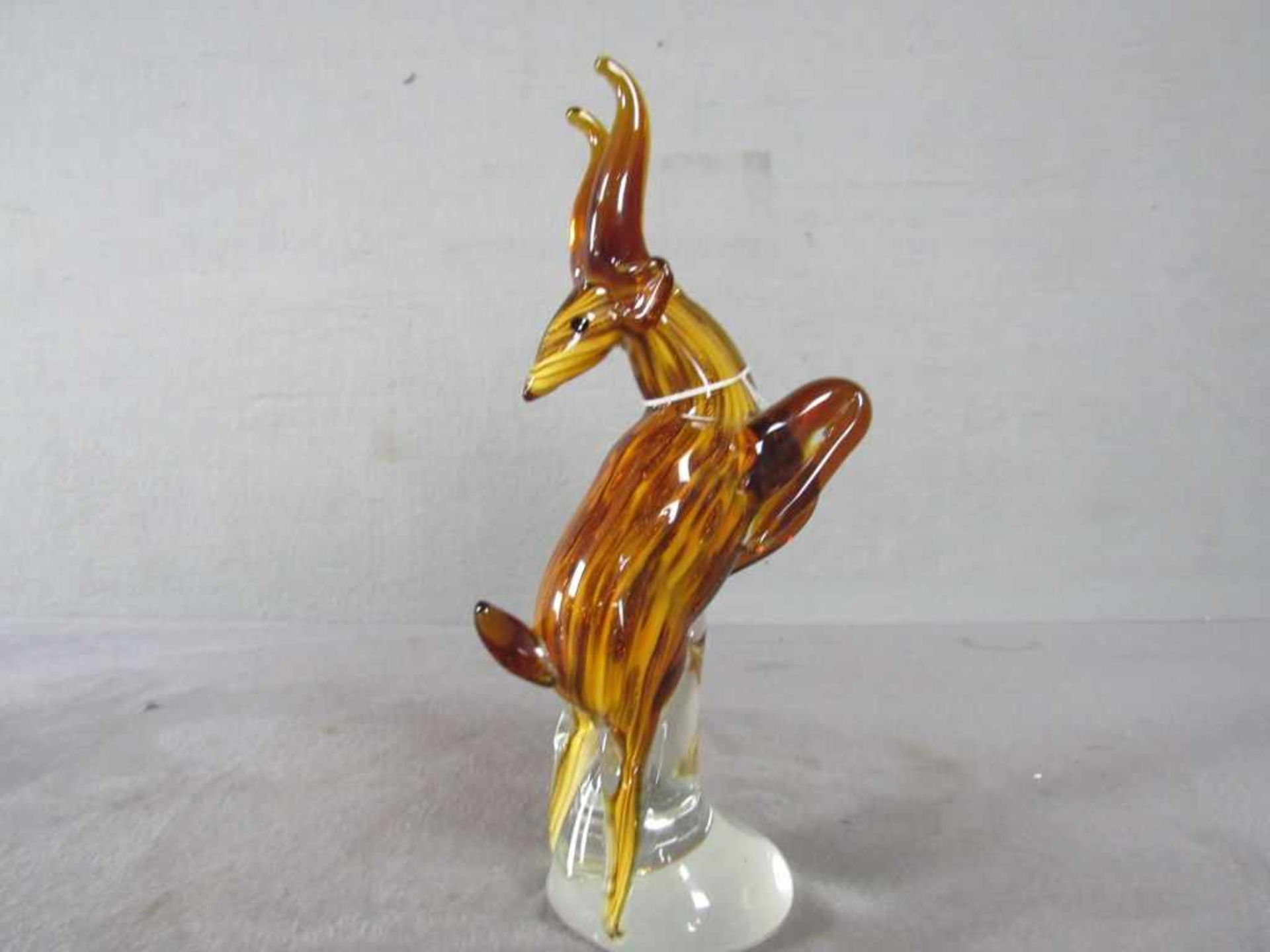 Glasskulptur wohl Murano, farbenfroh hier Steinbock H:26cm - Bild 2 aus 2