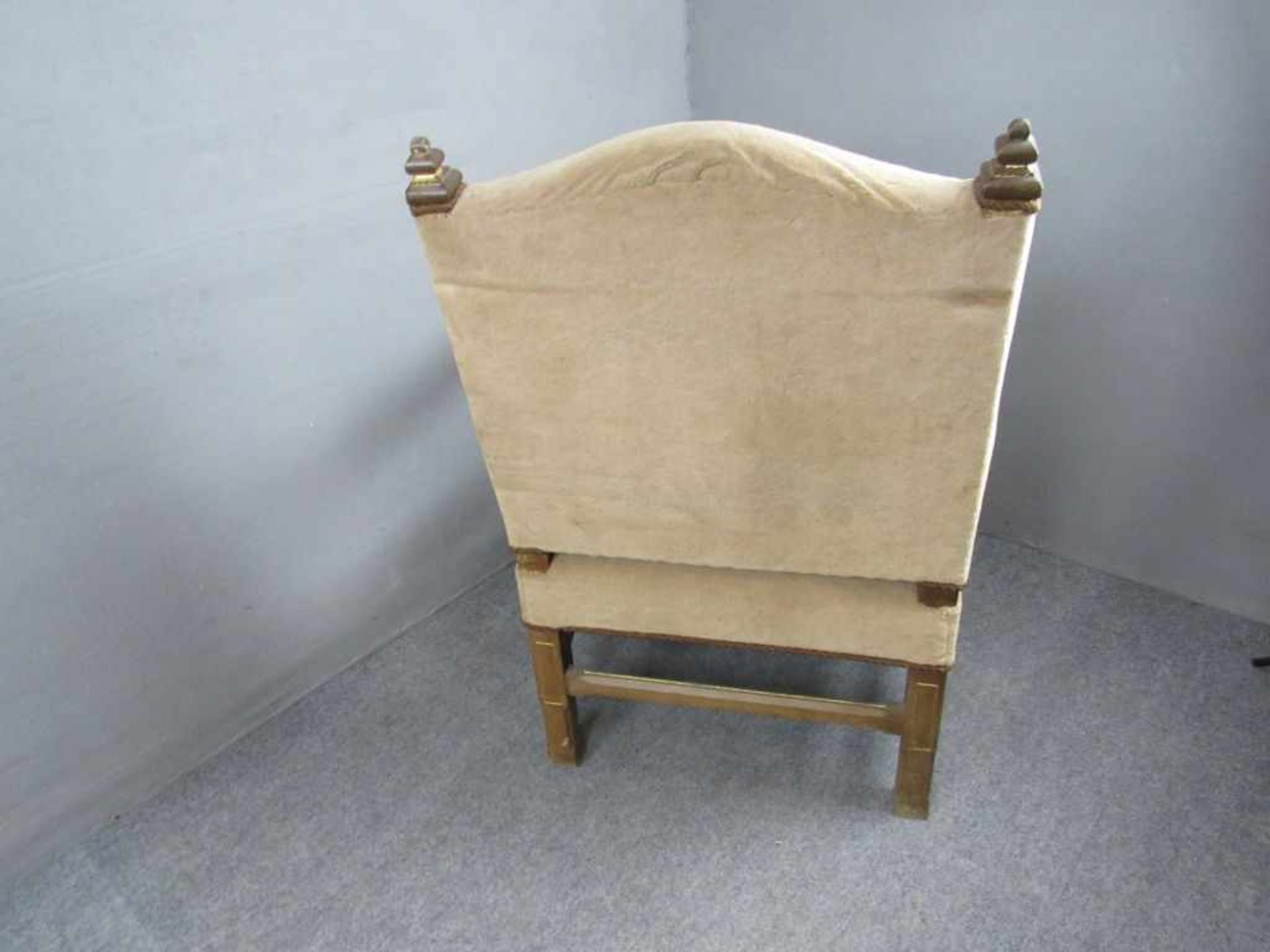 4 antike Armlehnenstühle Barock bedürfen Restauration wobei komplett - Bild 5 aus 5