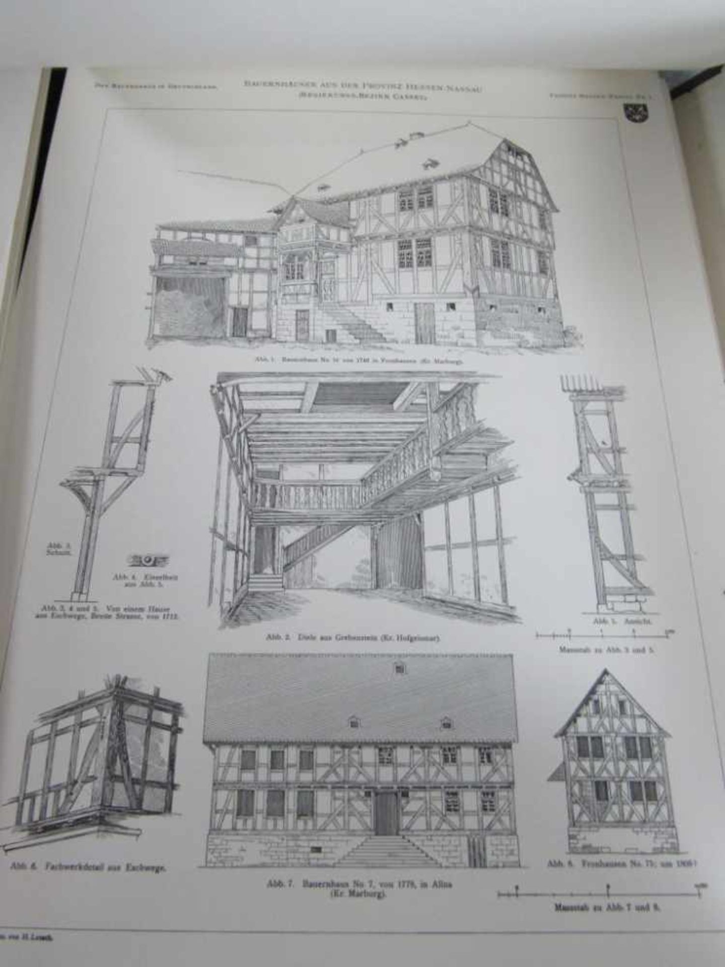 Große Kunstmappe das Bauernhaus im Deutschen Reiche und seinen Grenzgebieten 120 Tafeln ca.35x49cm - Bild 4 aus 4