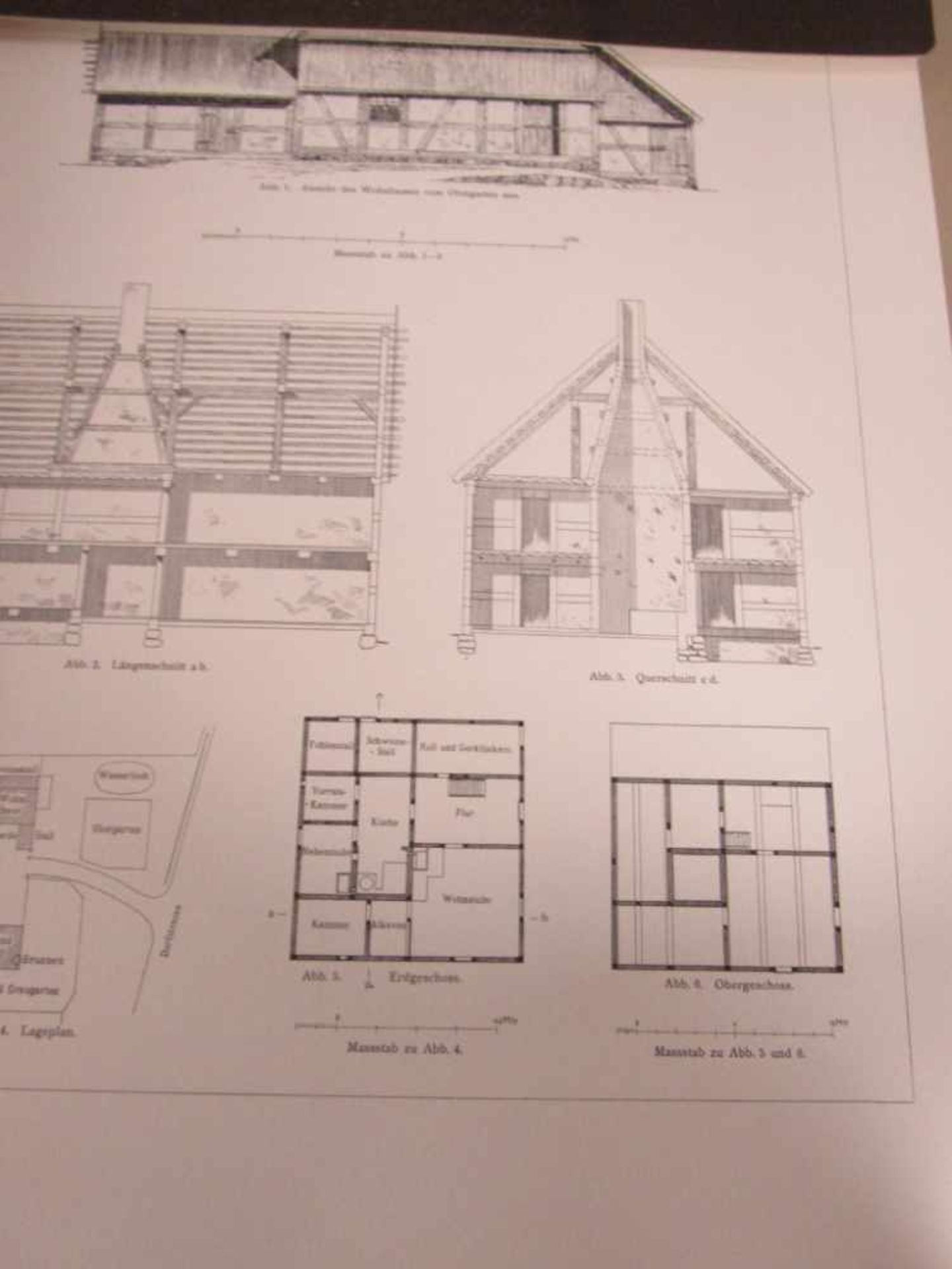 Große Kunstmappe das Bauernhaus im Deutschen Reiche und seinen Grenzgebieten 120 Tafeln ca.35x49cm - Bild 3 aus 4