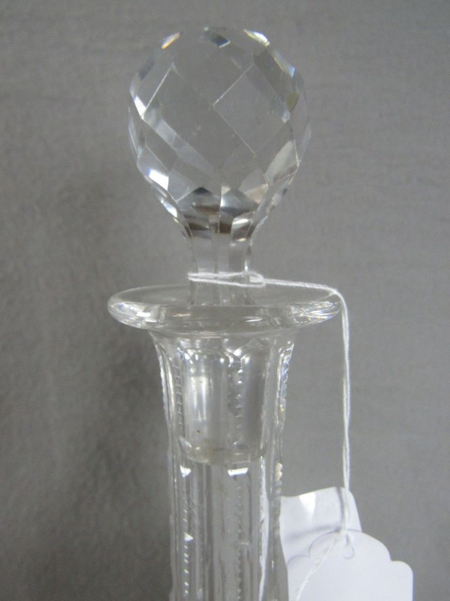 Kristallglaskaraffe Jugendstil um 1910 37cm hoch - Bild 3 aus 3