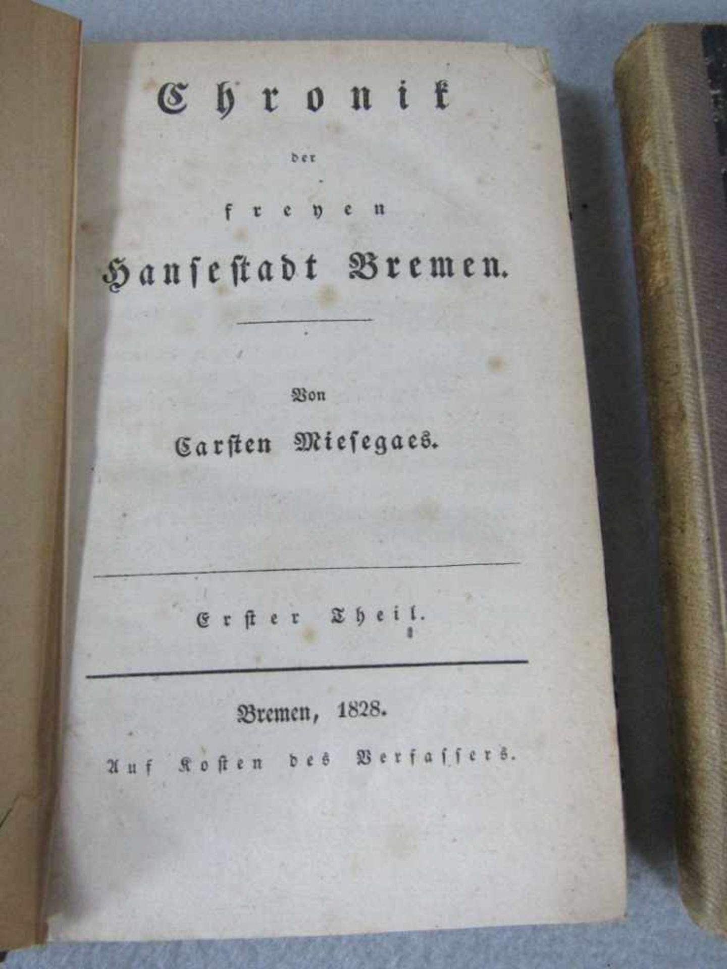 3 antike Bücher Chronik der freien Hansestadt Bremen um 1820 - Bild 3 aus 4