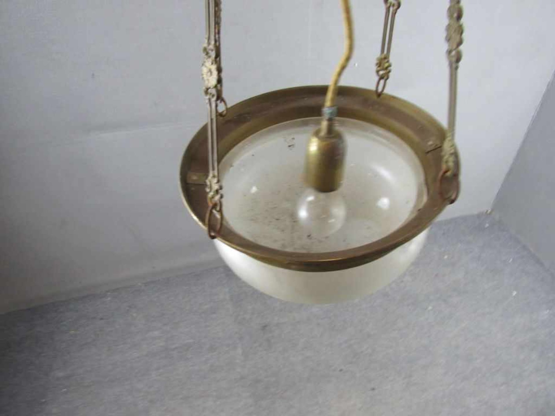 Deckenlampe Metall und satiniertes Glas ca. 29,5 cm Durchmesser - Image 2 of 4