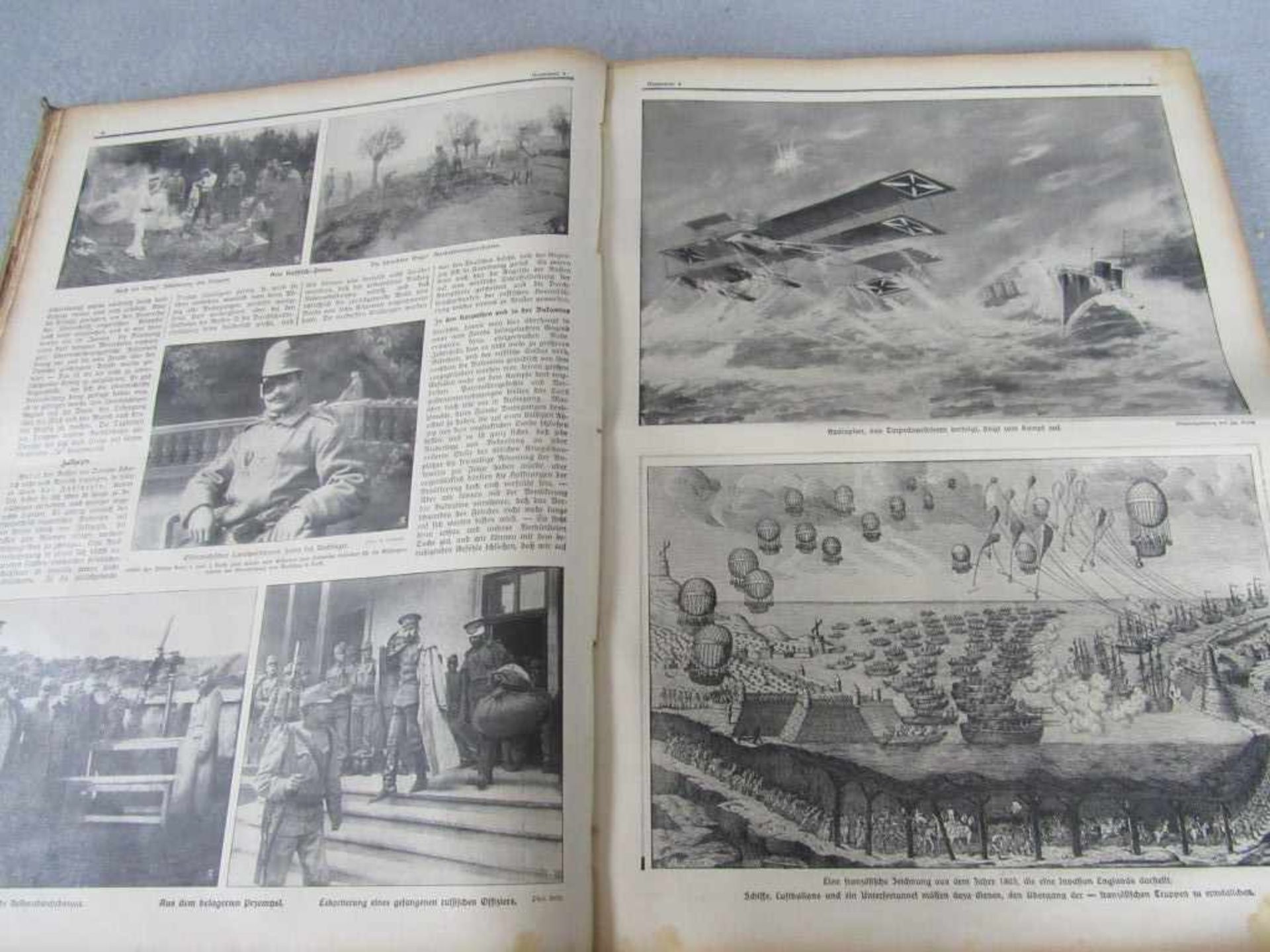 Militärisches Buch 1. WK Großformat Deutsche Kriegszeitung 14-16 - Bild 3 aus 4