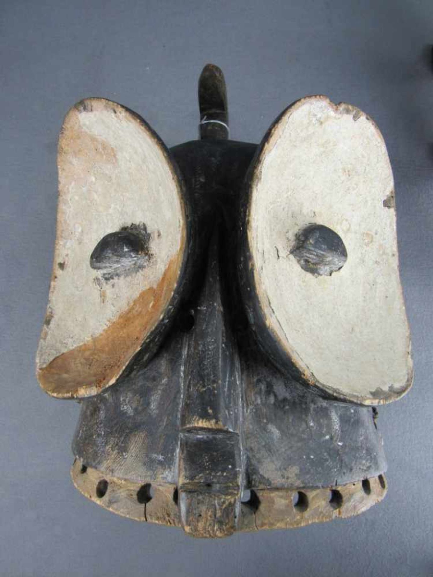 Helm/Maske Afrika/ Benin ca 1920 aus hochwertiger ethnologischer Sammlung, die Maske wurde 1968 - Bild 9 aus 10