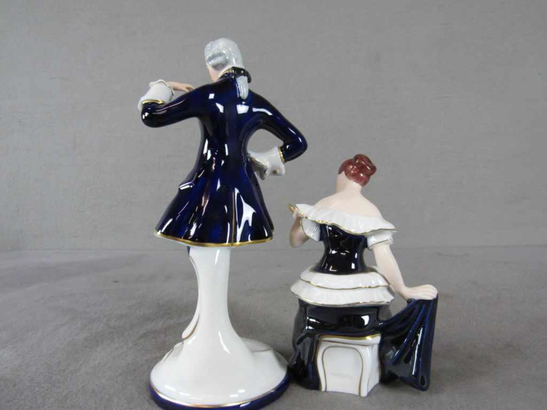 2 Porzellanfiguren handbemalt Royal Dux gemarkt - Bild 2 aus 3