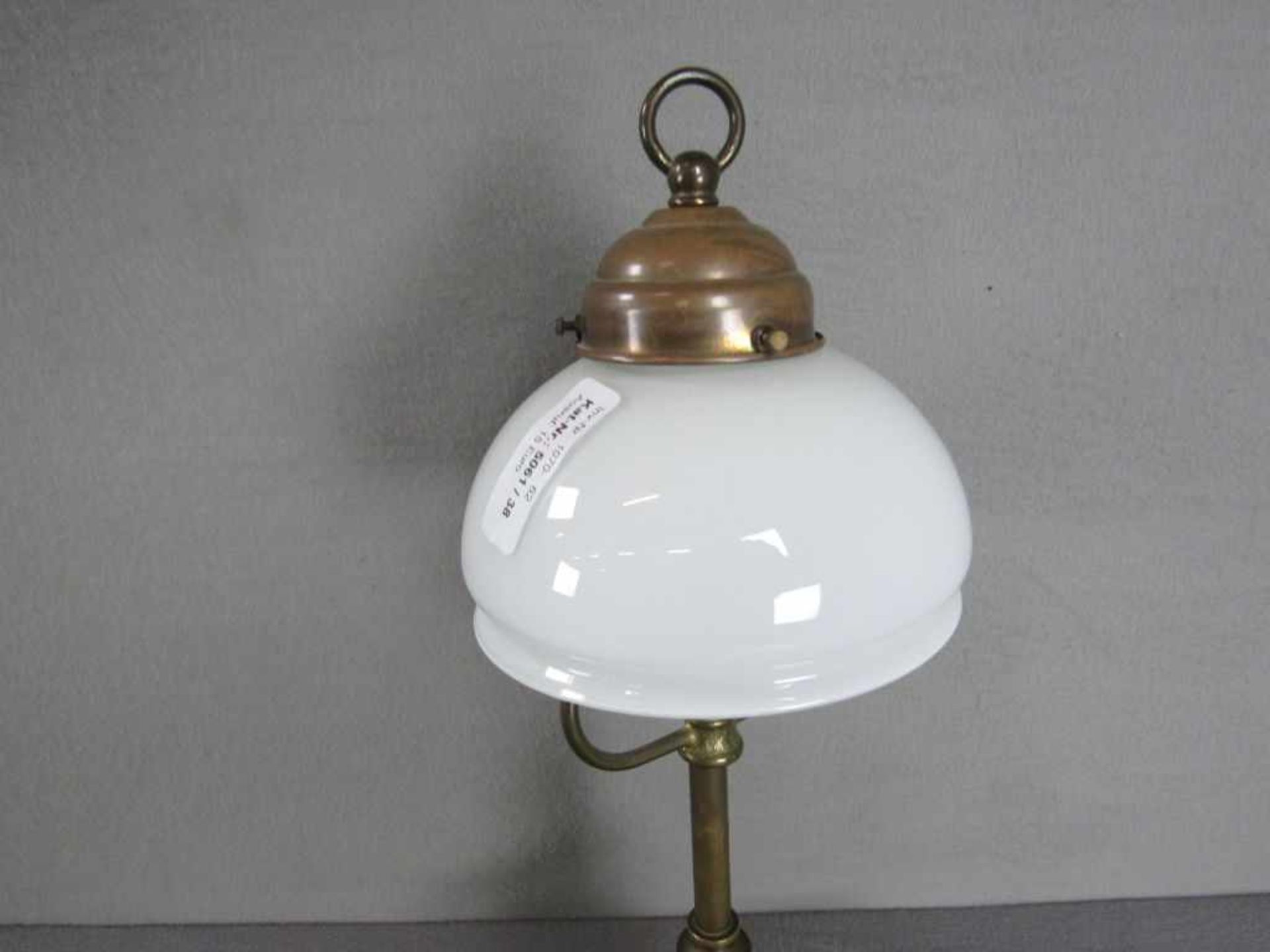 Tischlampe Messing und Glas 40cm hoch - Bild 2 aus 3