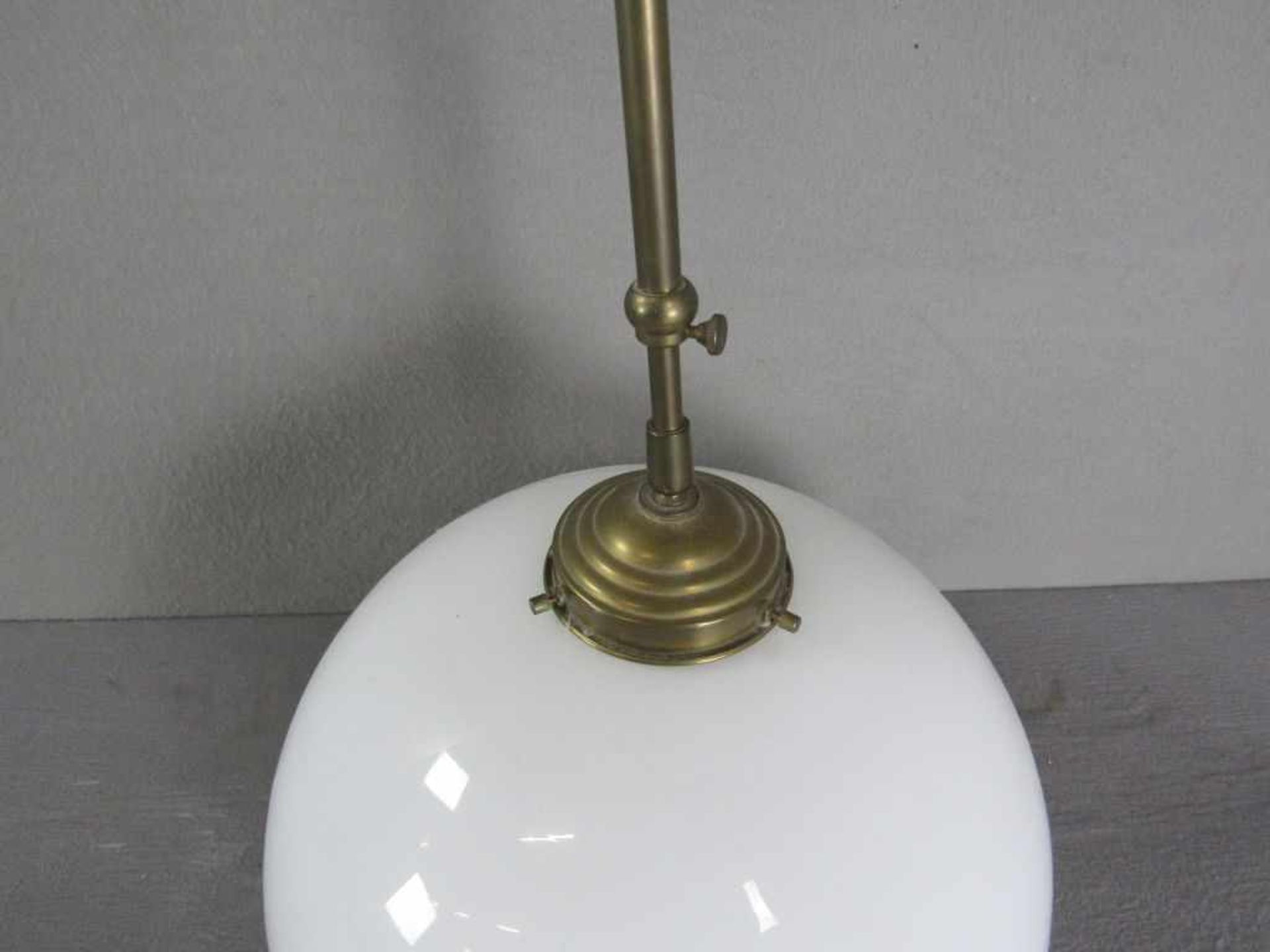 Deckenlampe höhenverstellbar in Art Deco Messing 92cm hoch - Bild 2 aus 5