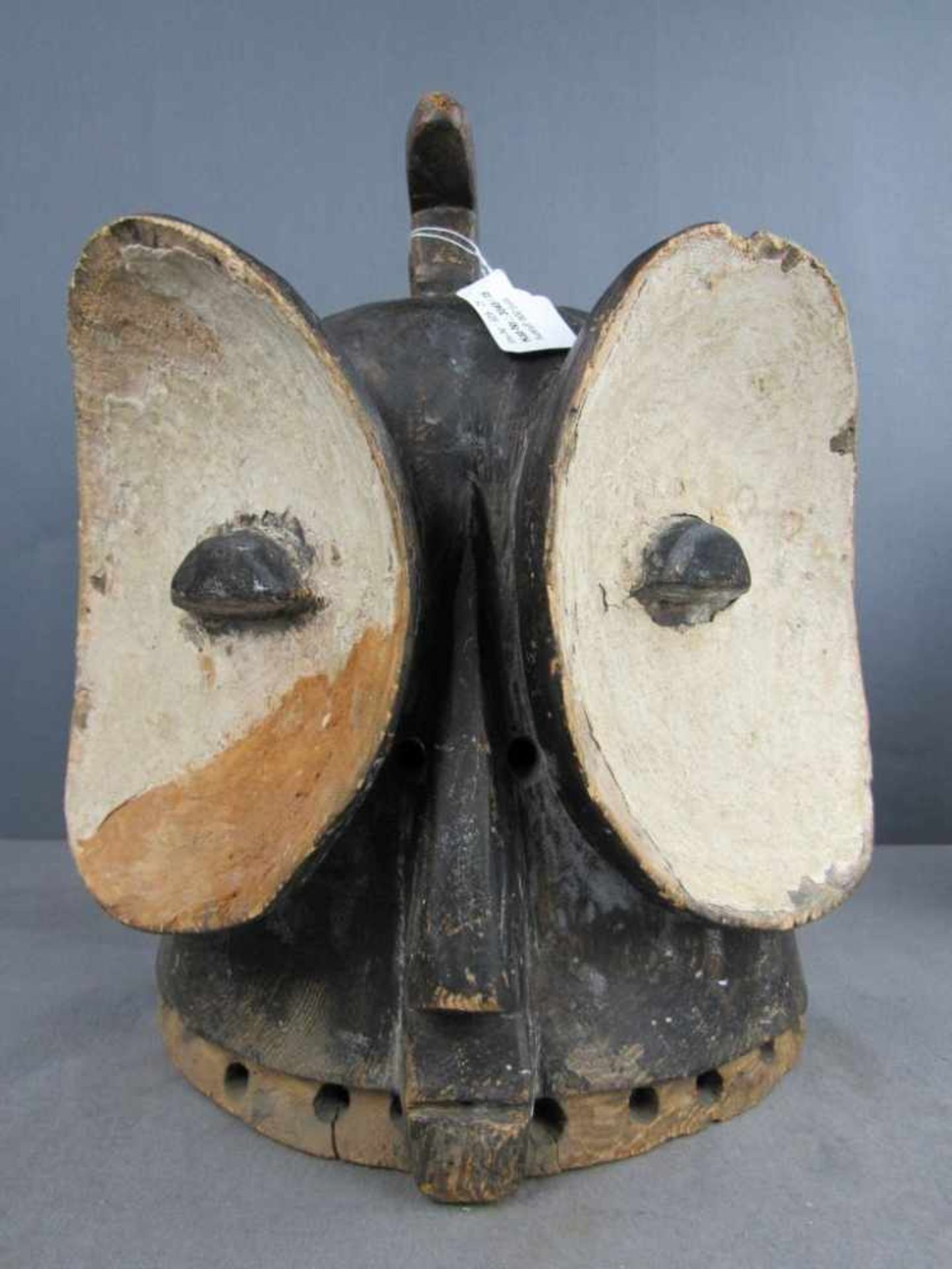 Helm/Maske Afrika/ Benin ca 1920 aus hochwertiger ethnologischer Sammlung, die Maske wurde 1968