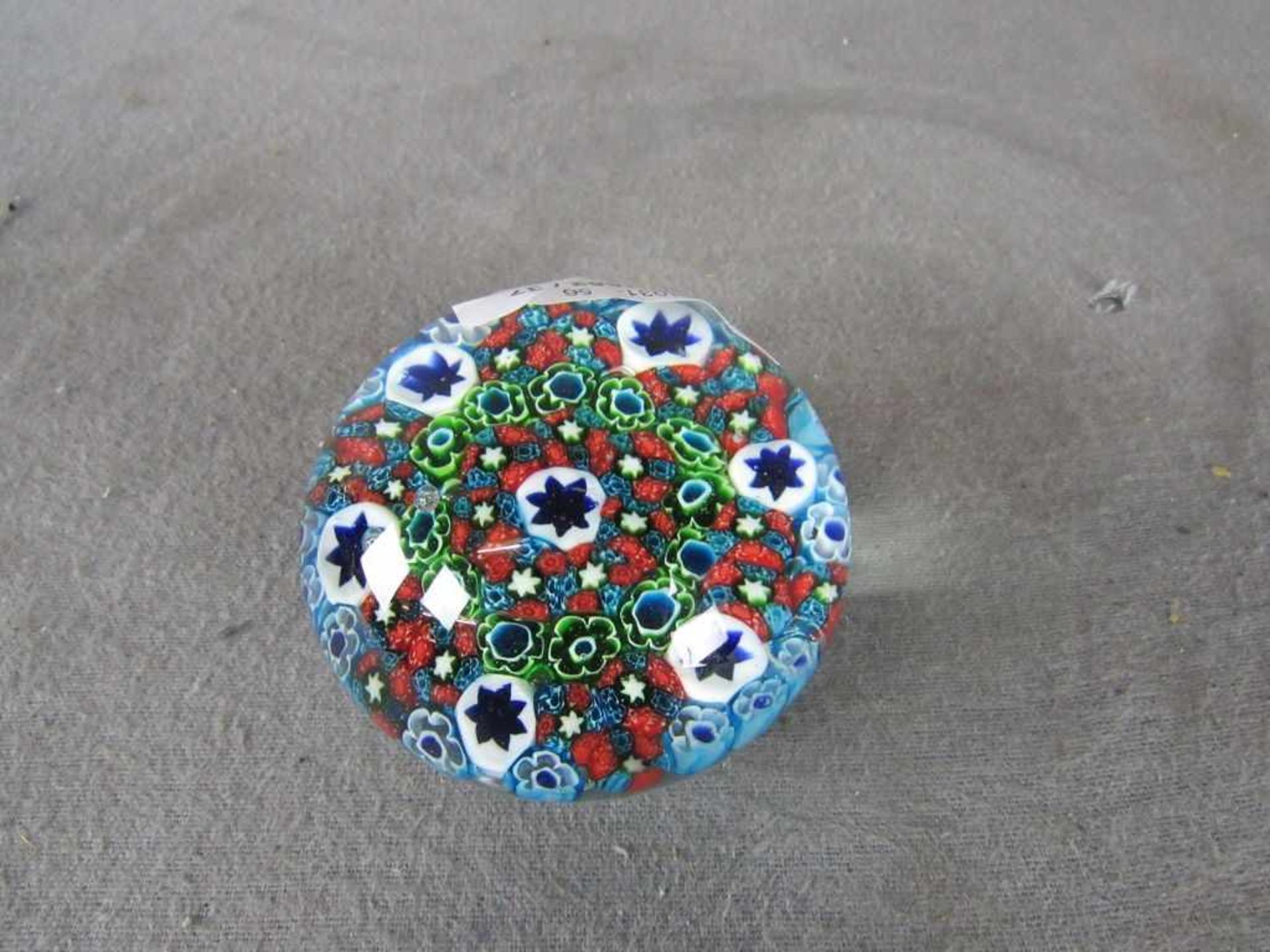 Briefbeschwerer Paperweight Durchmesser 8cm millefiori