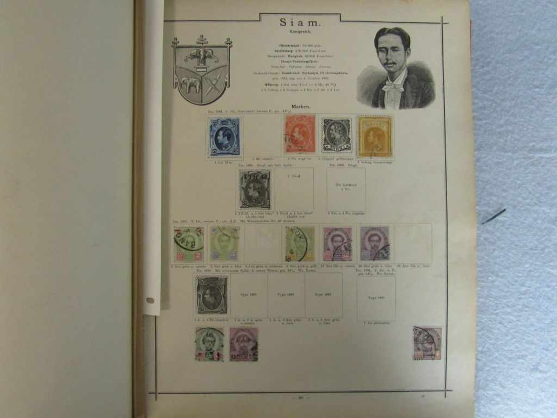 Briefmarken uraltes Vordruckalbum 1890 mit hunderten oder tausenden Marken aus aller Welt - Bild 6 aus 13