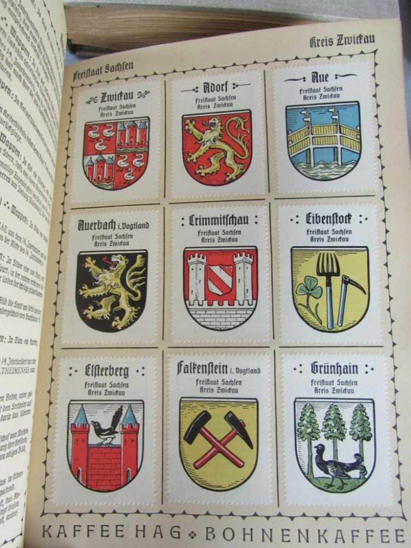 4 Sammelbücher deutsche Ortswappen Kaffee Haag Bohnenkaffee prall gefüllt - Bild 4 aus 4