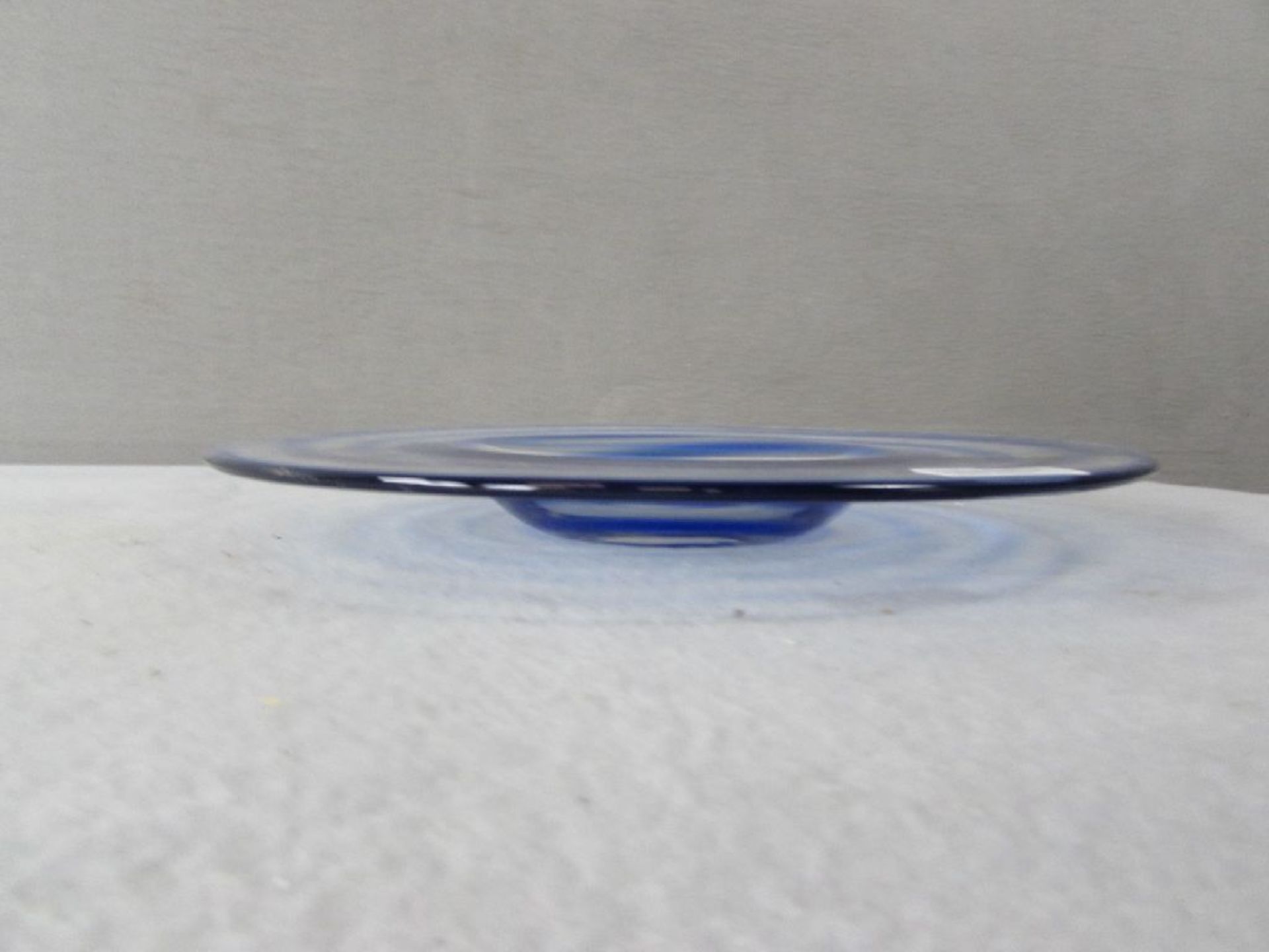 Designerschale Glas Klarblau 39cm Durchmesser - Bild 2 aus 2