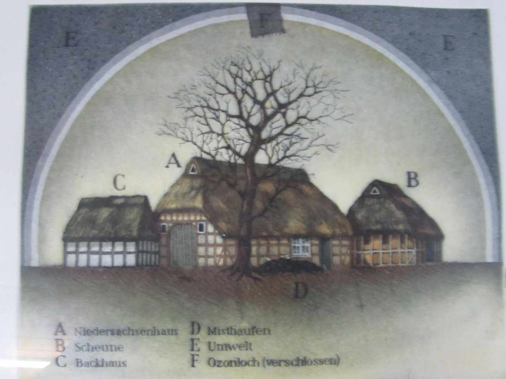 Niedersachensen Grafik im Rahmen 81/200 40x34cm