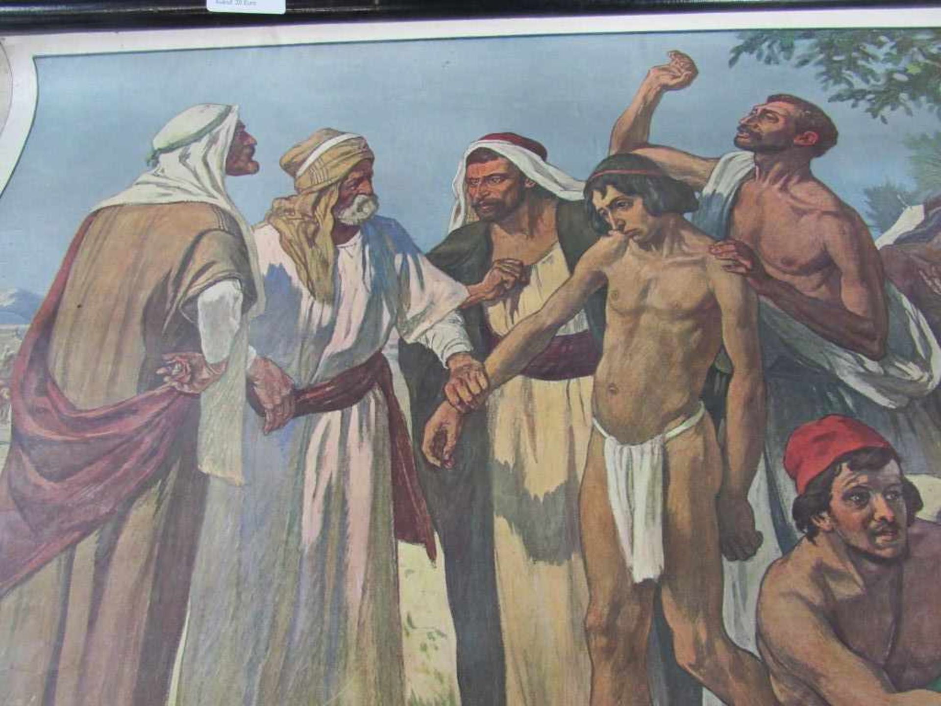 Schultafel Karl Retzdorff ca:100cm breit Thematik Sklavenhandel im Orient - Bild 2 aus 2