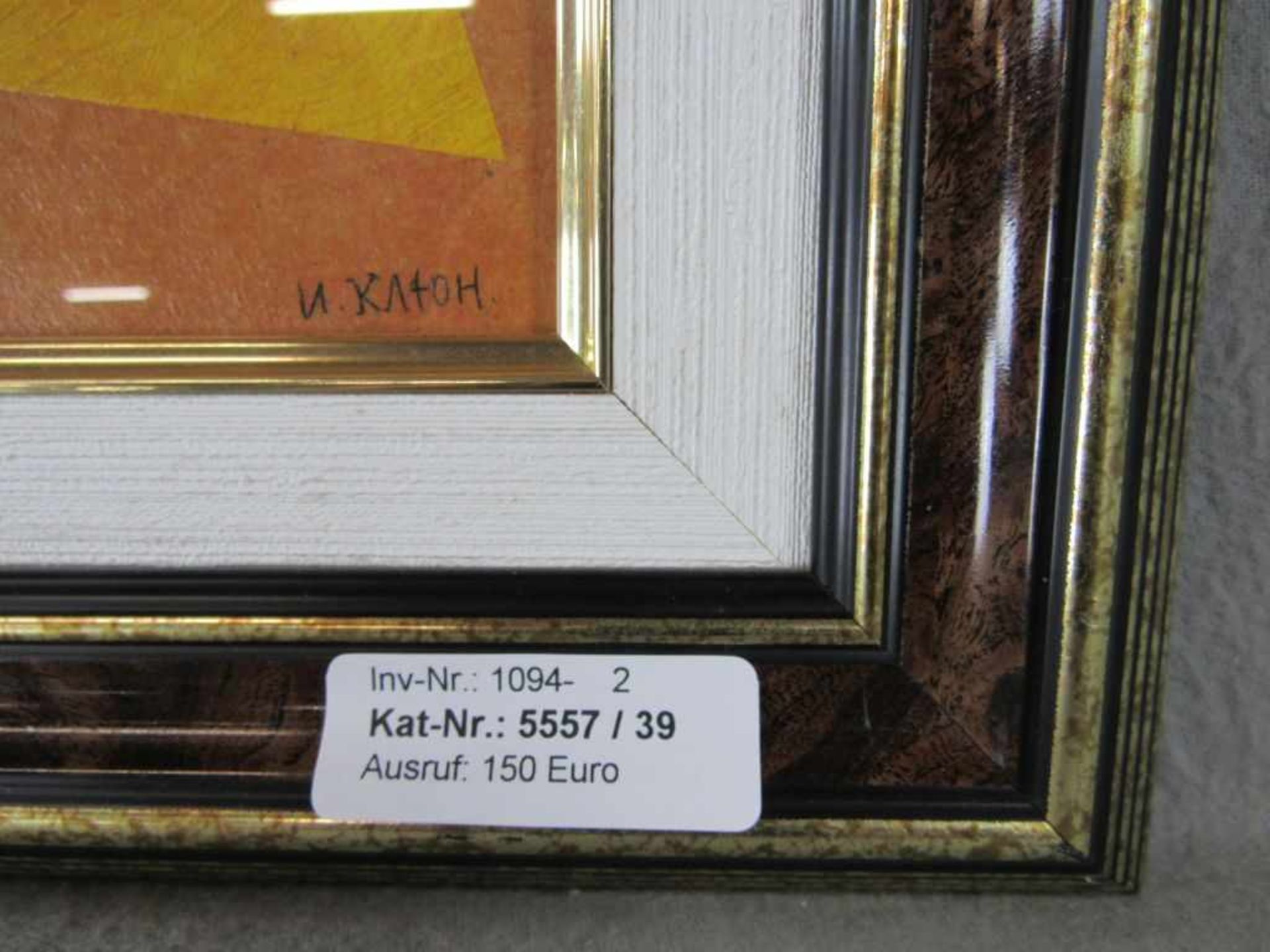 Kleines Gemälde-m.R. 38cmx32cm-rückseitig bezeichnet Kliun - Image 2 of 4
