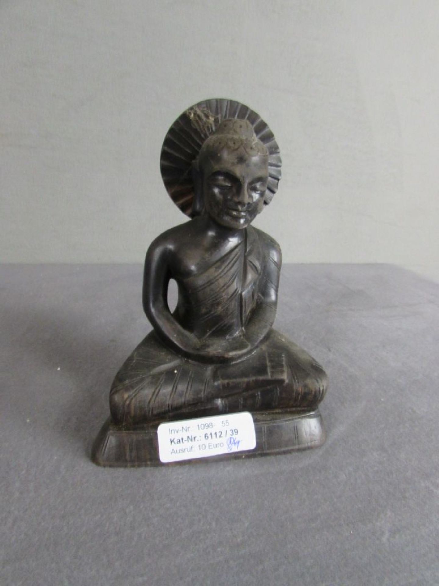 Skulptur Buddha Hartholz 18cm hoch