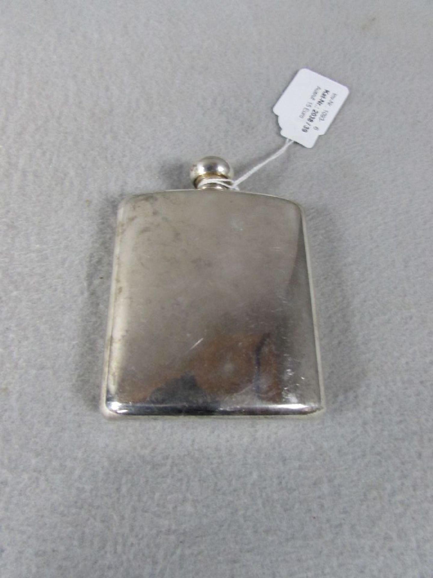 Flachmann Silber oder versilbert ungeprüft 12cm hoch