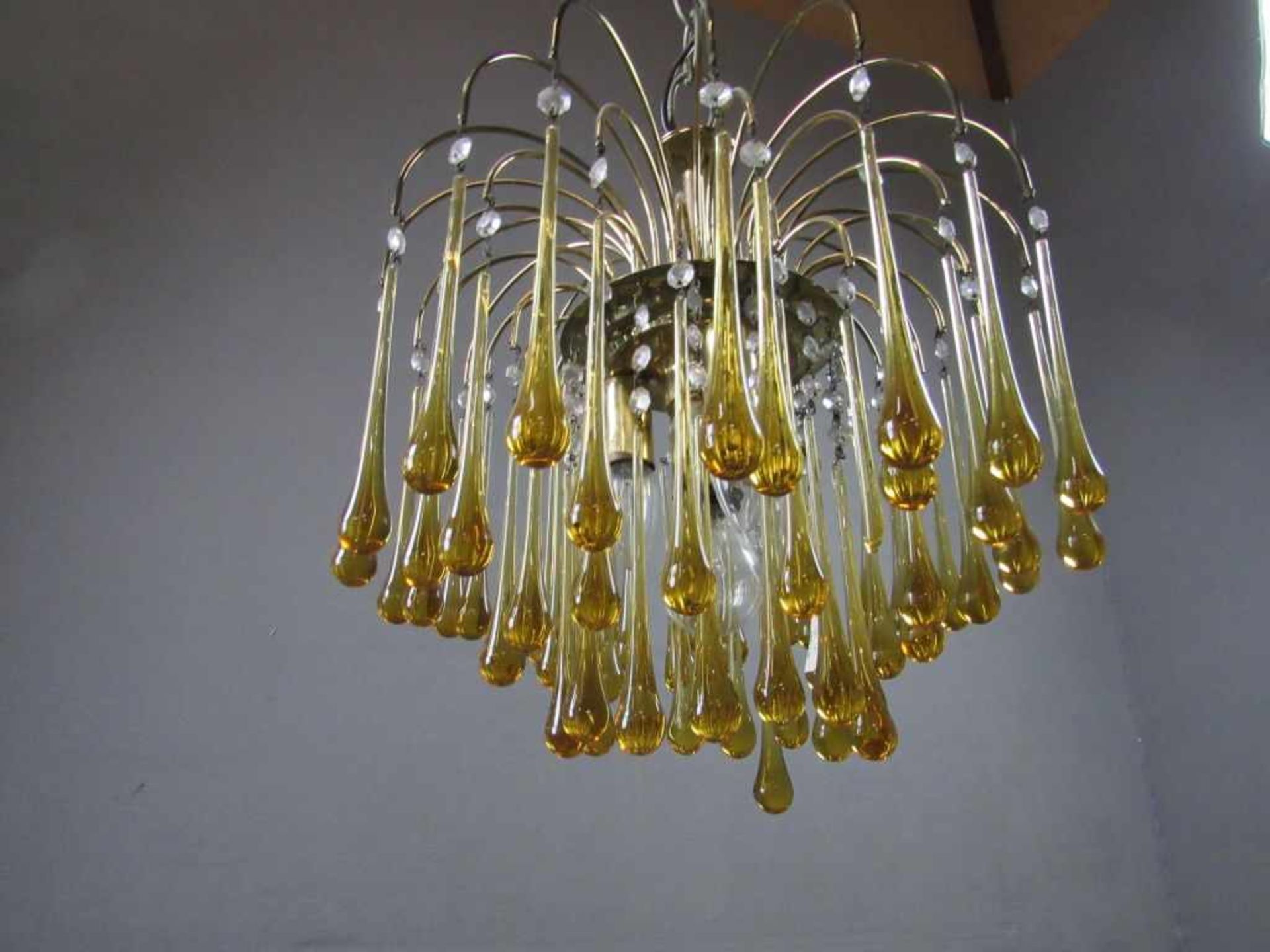 Deckenlampe Glastropfen behangen - Bild 2 aus 2