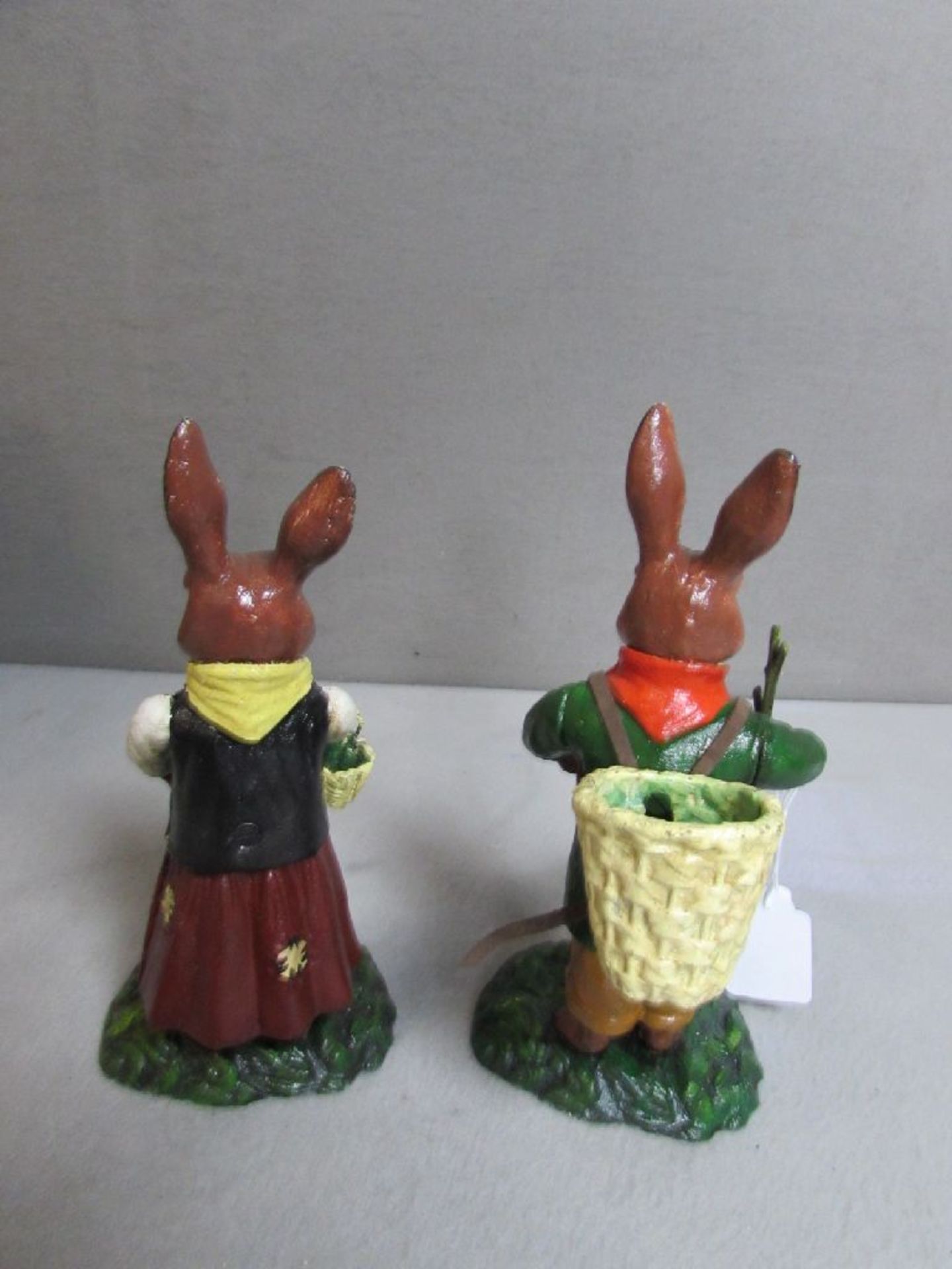 2 Figuren Gußeisen Osterhase mit Frau ca. 24 cm hoch - Image 2 of 3