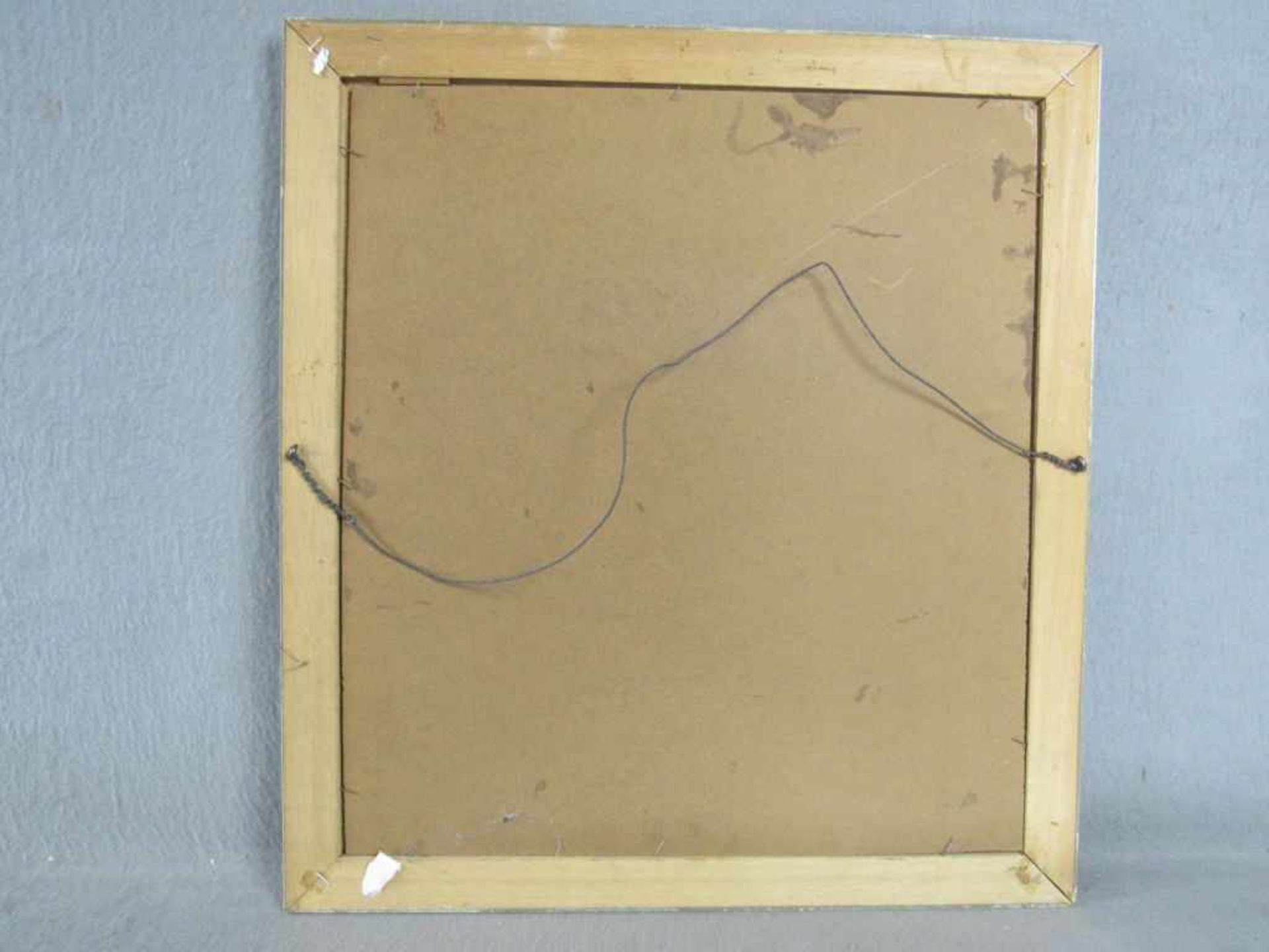 Gemälde Öl auf Pappe in Spachteltechnik 50er Jahre ca.43x46,5cm - Bild 3 aus 3