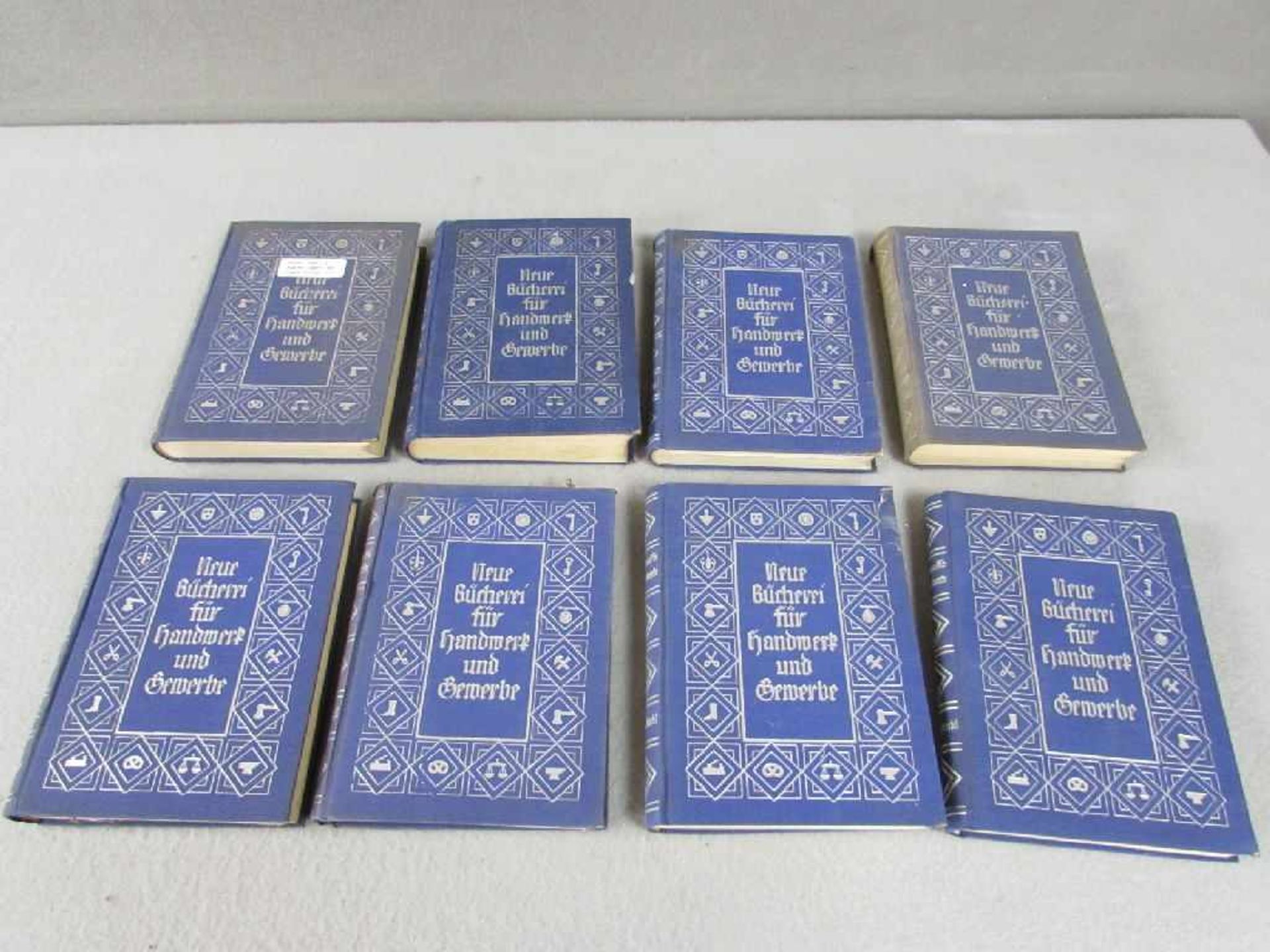 8 Bände Bücher für Handwerk und Gewerbe aus den 30er Jahren
