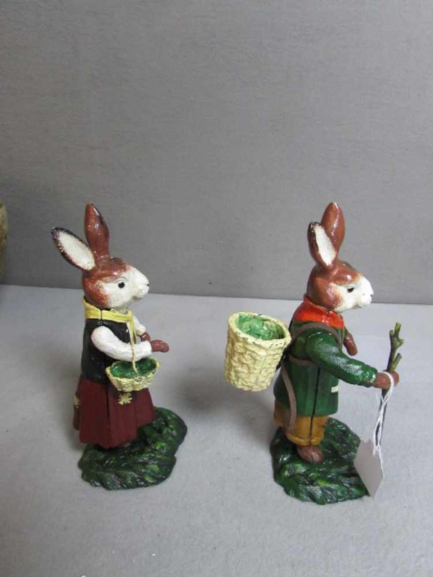 2 Figuren Gußeisen Osterhase mit Frau ca. 24 cm hoch - Image 3 of 3