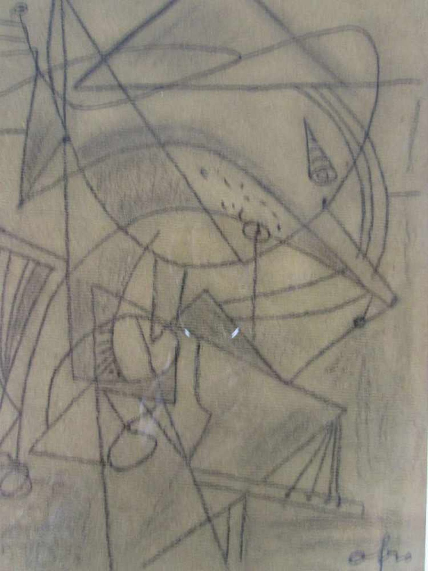 Moderne Zeichnung rückseitig bezeichnet mit : Afro Basaldella 48x38 cm