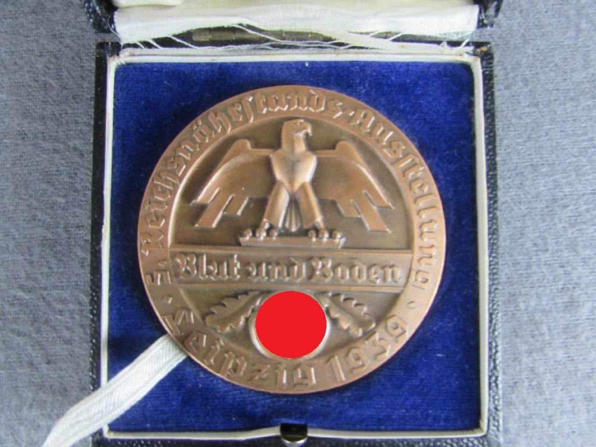 Medaille Reichsnährstand Blut und Boden Leipzig 1939, mit original Etui - Bild 2 aus 4