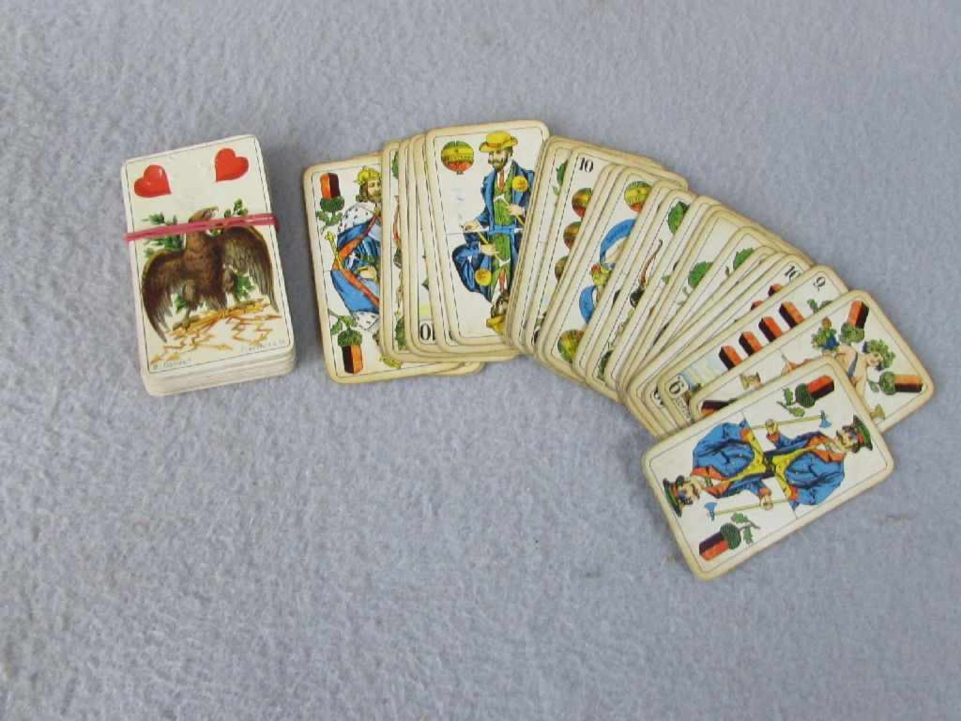 2x Antike Spielkarten 31 und 32 Blatt um 1910
