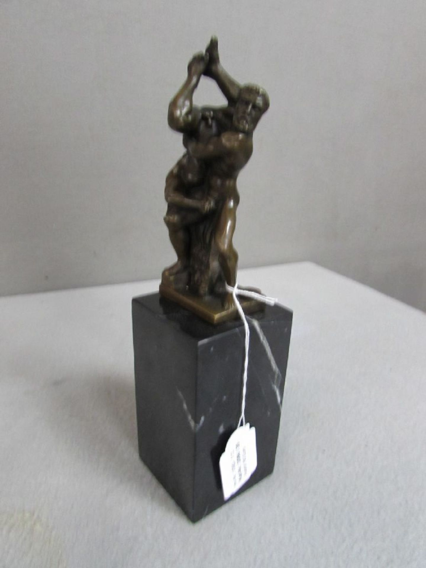 Bronzeskulptur 2 Ringer im Liebesakt "Mann gegen Mann" 28,5 cm - Image 3 of 3