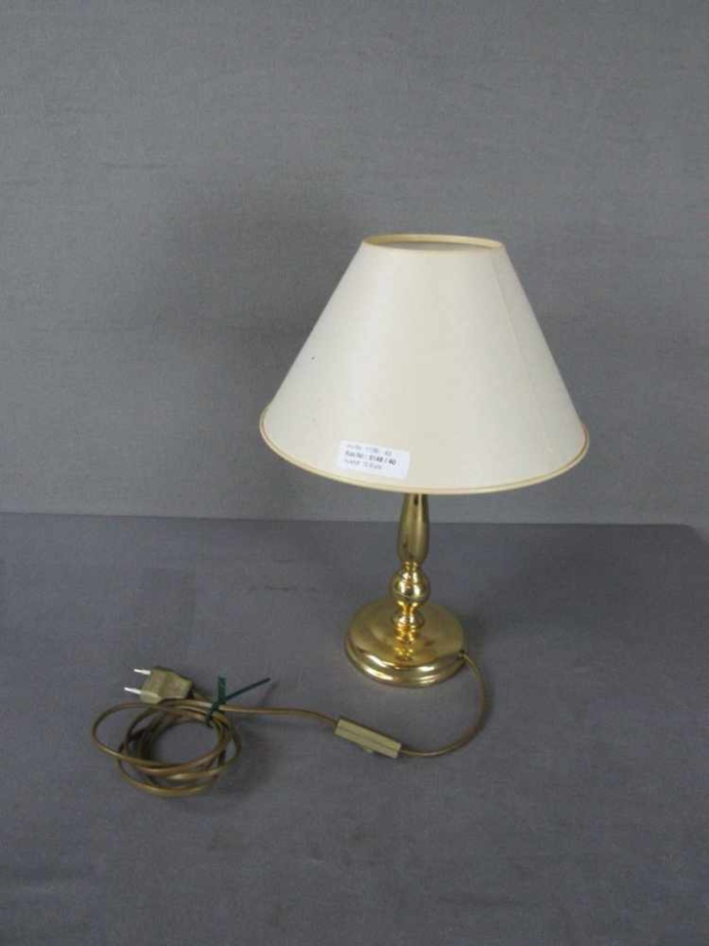 Tischlampe Messing 38cm hoch funktionstüchtig