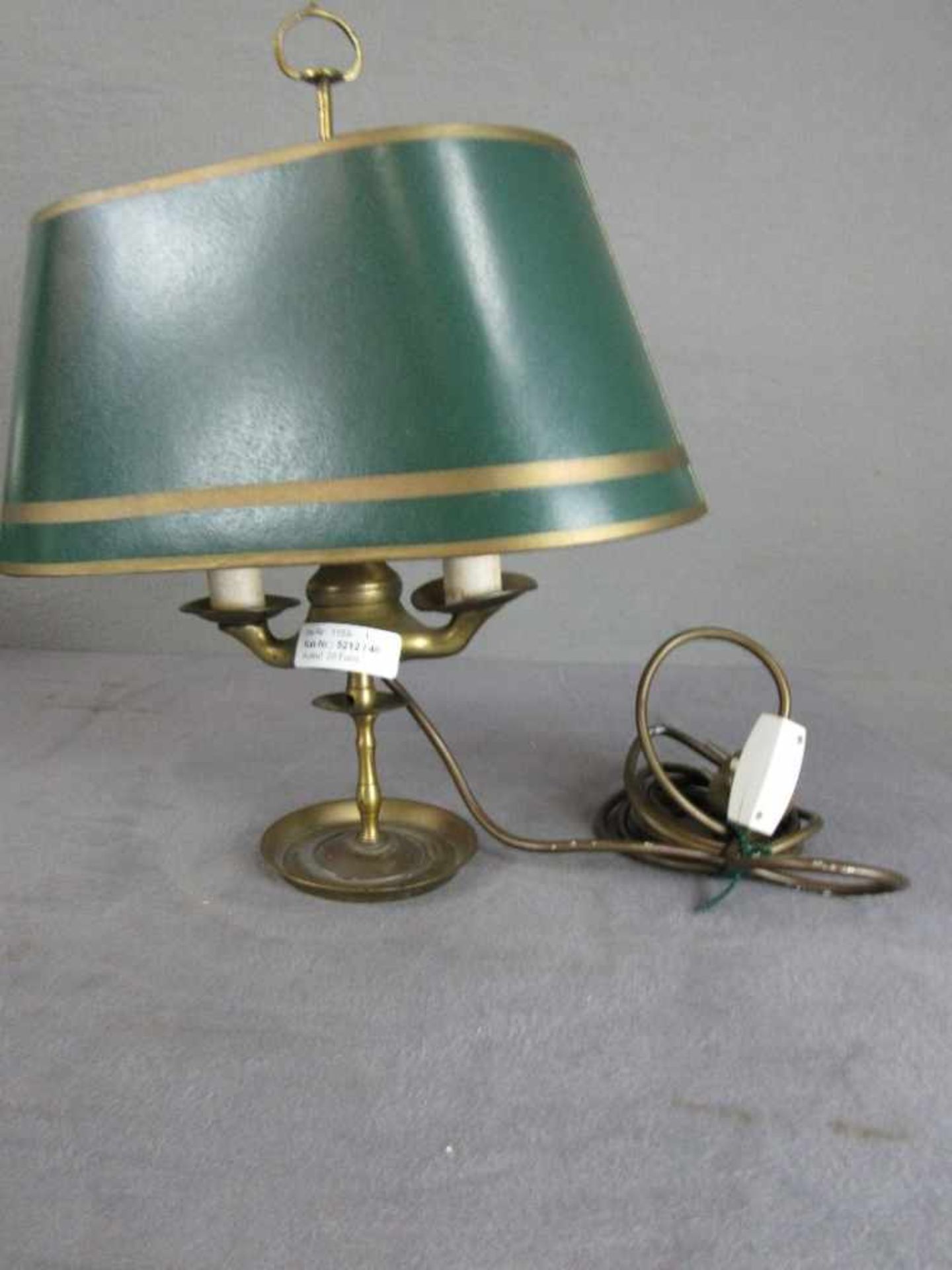 Schreibtischlampe zweiflammig England ca.38cm hoch - Bild 2 aus 4