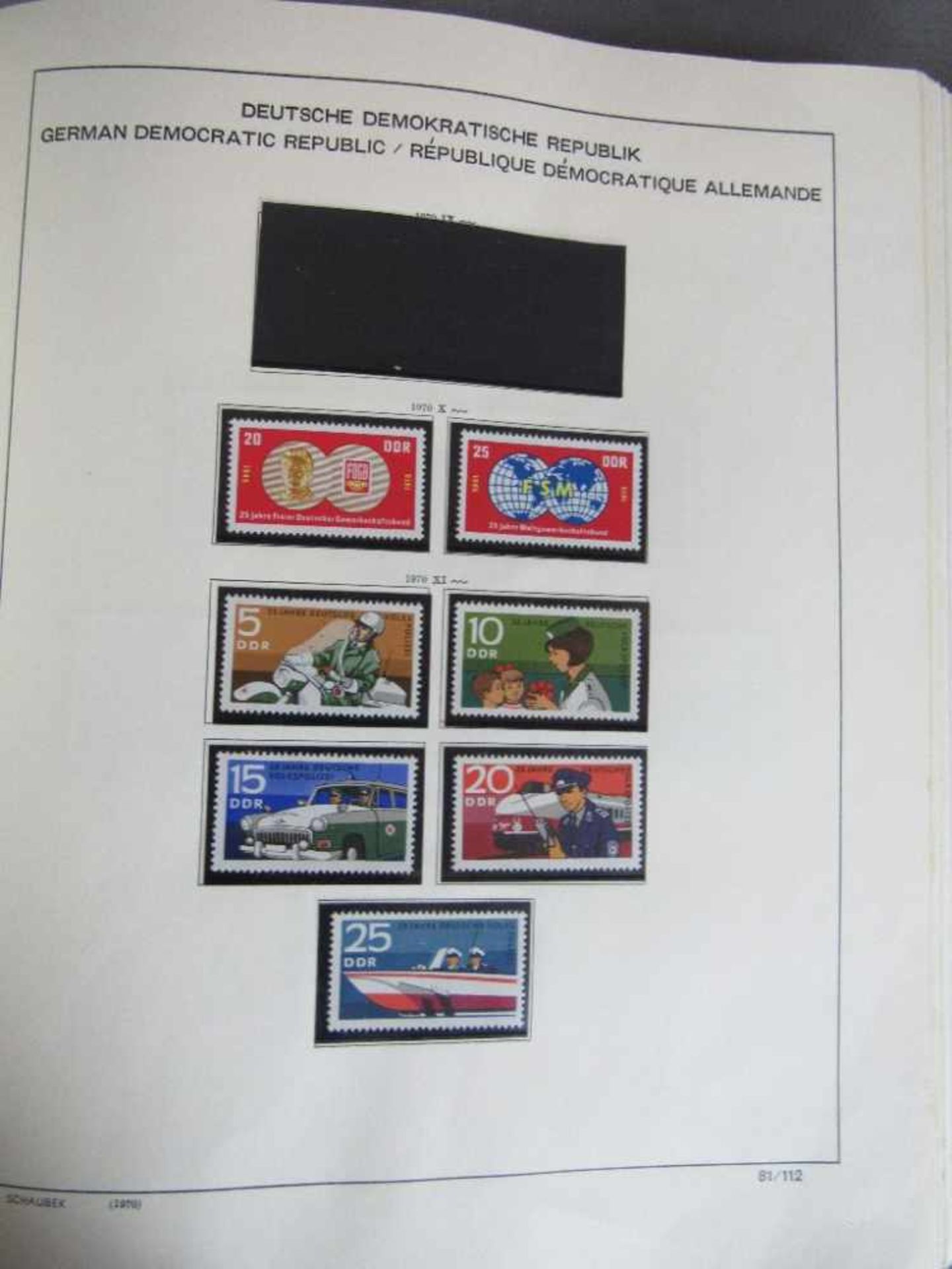 Konvolut Briefmarken 6 Vordruckalben DDR 1955-1990 neu und gestempelt - Bild 16 aus 18