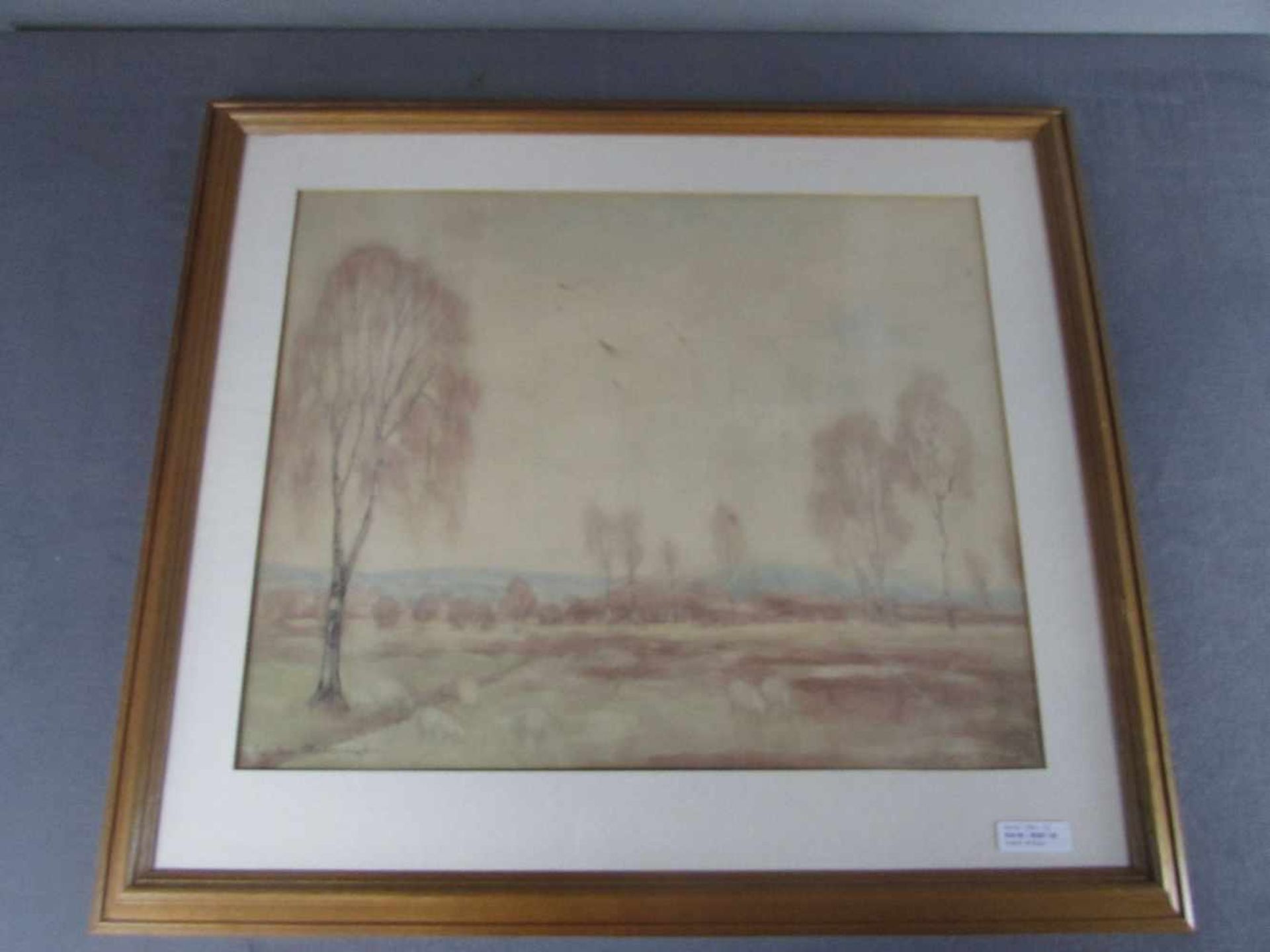 Gemälde, Aquarell?, Moorlandschaft, in Passepatout, Rudolf Grere signiert unten rechts, unten - Bild 2 aus 5