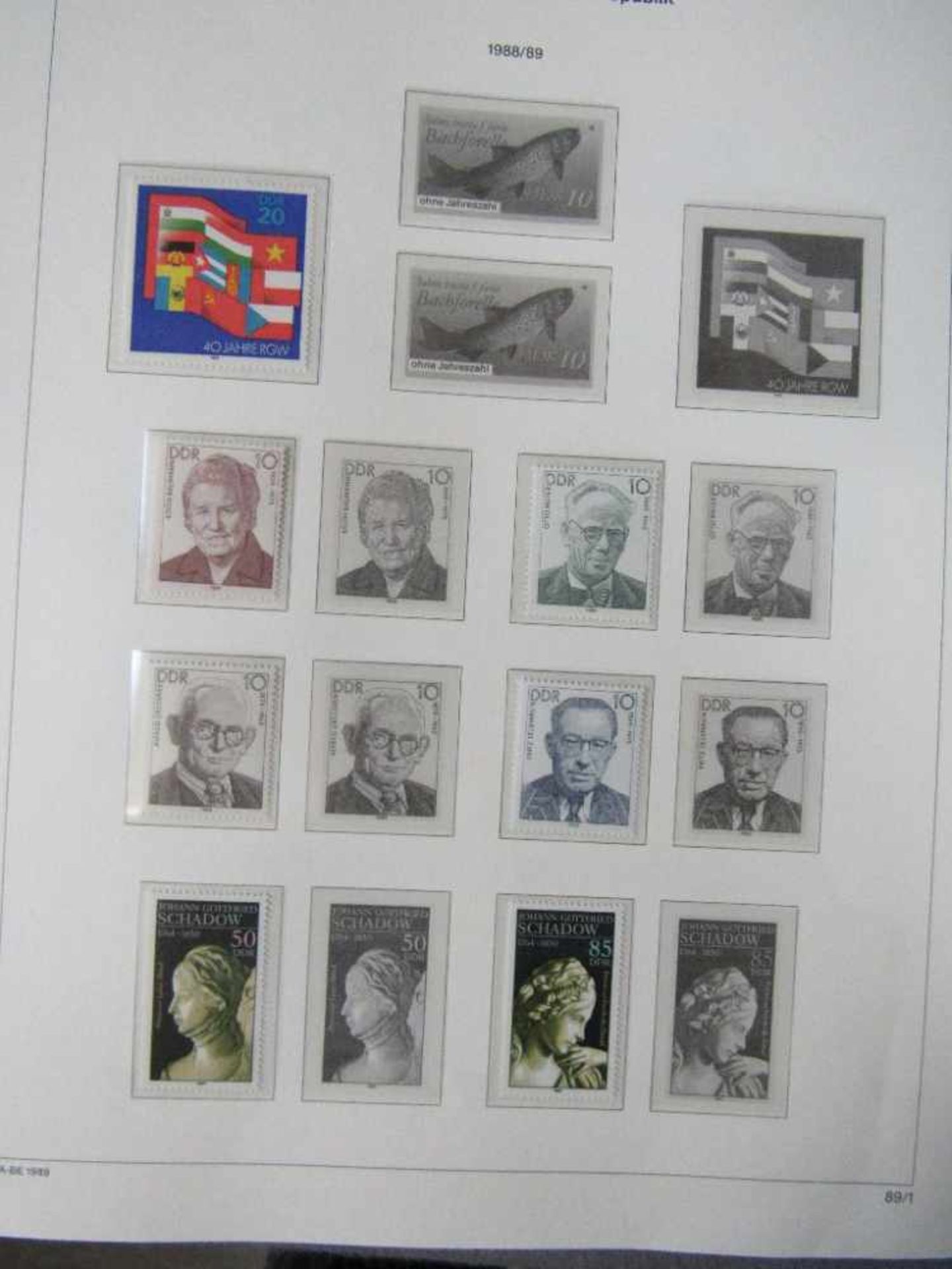 Konvolut Briefmarken 6 Vordruckalben DDR 1955-1990 neu und gestempelt - Bild 11 aus 18
