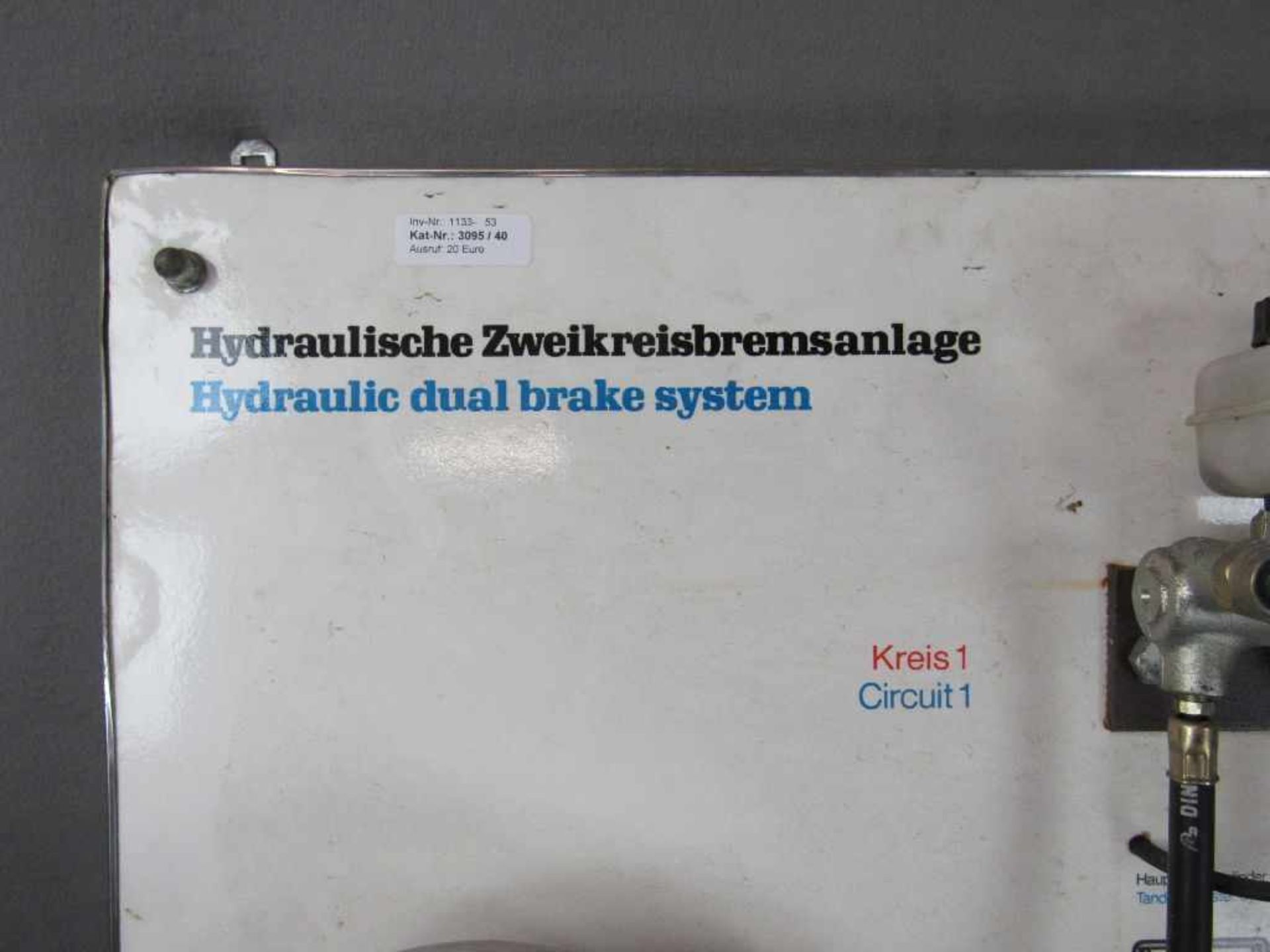 Fahrschulmodellwand Bremsanlage hydraulisch Zweikreissystem Werner Degener 90x70cm - Bild 2 aus 6