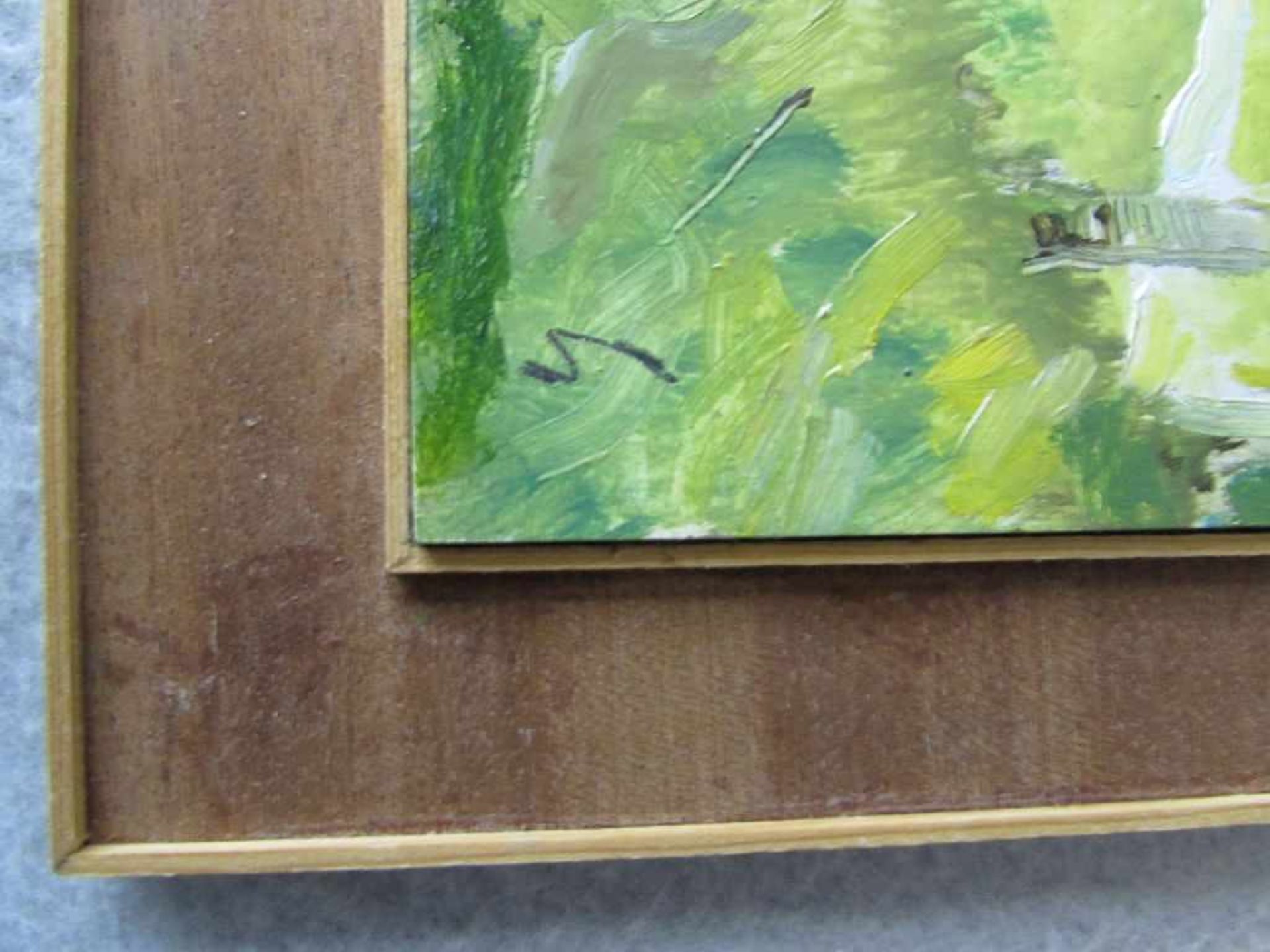2 Gemälde Öl auf Holz ca.25cm hoch - Bild 3 aus 3