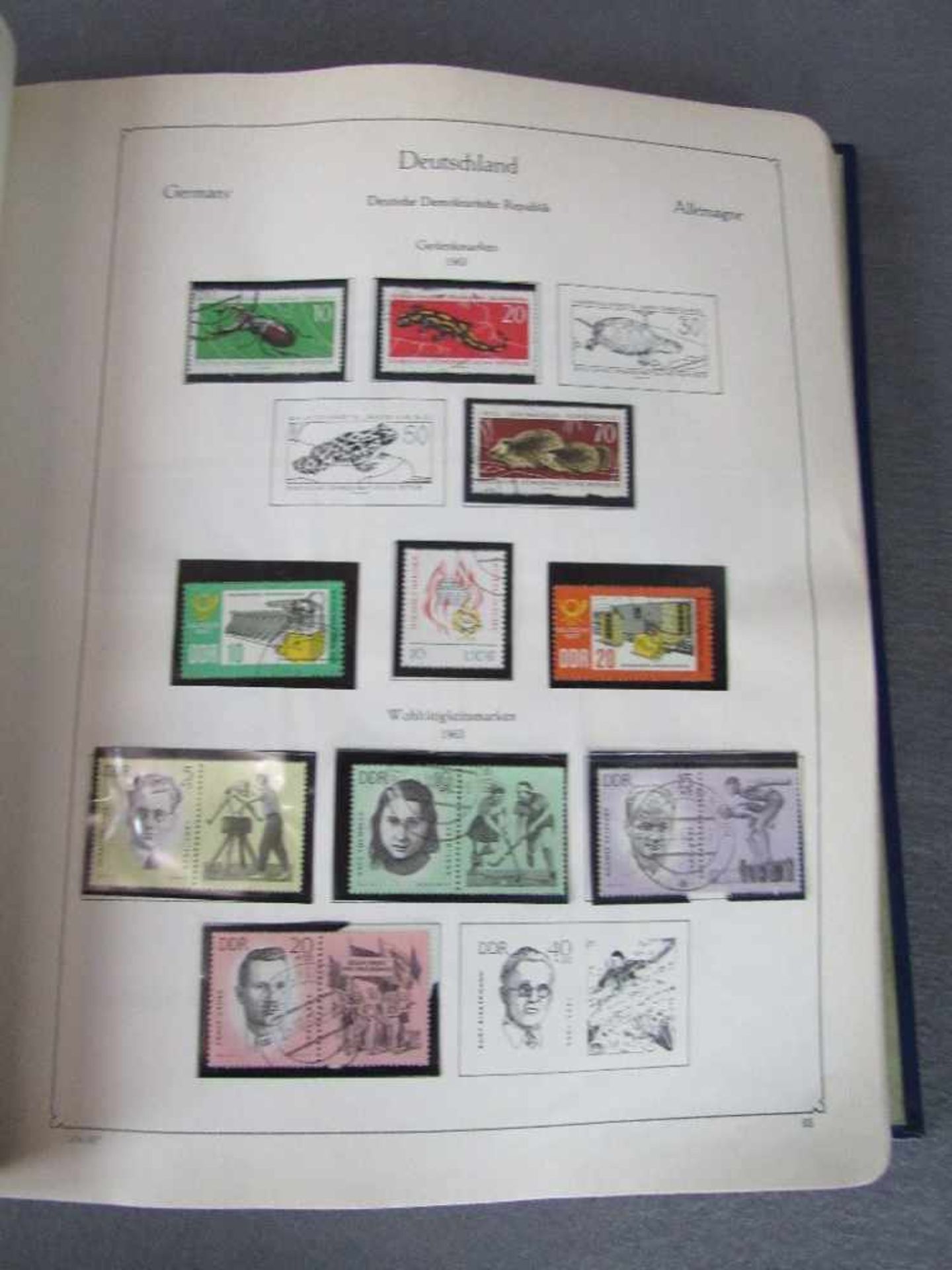 Konvolut Briefmarken 6 Vordruckalben DDR 1955-1990 neu und gestempelt - Bild 18 aus 18