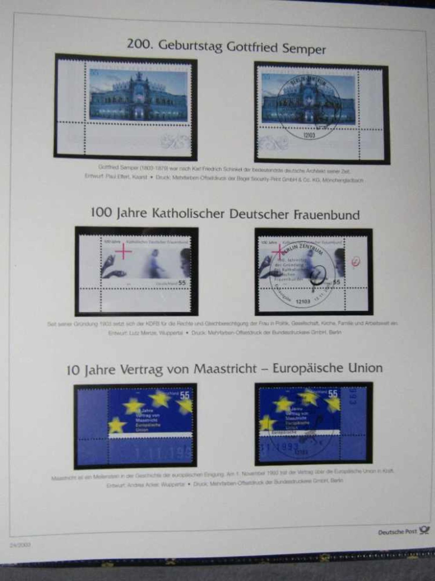 Drei Briefmarkenalben Deutschland komplett in Vordruckalben gelaufen und ungelaufen teilweise - Bild 3 aus 9