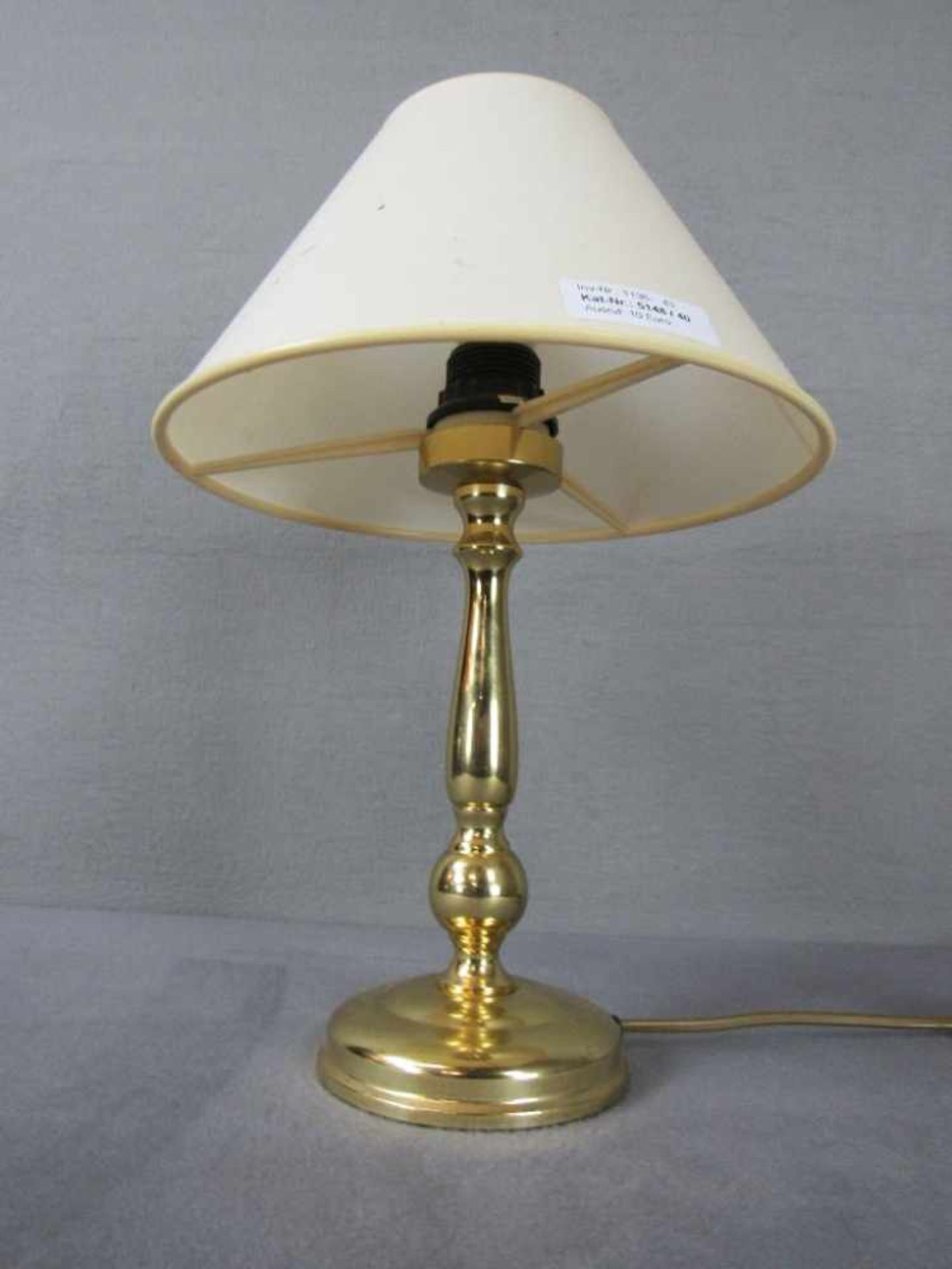 Tischlampe Messing 38cm hoch funktionstüchtig - Bild 2 aus 2