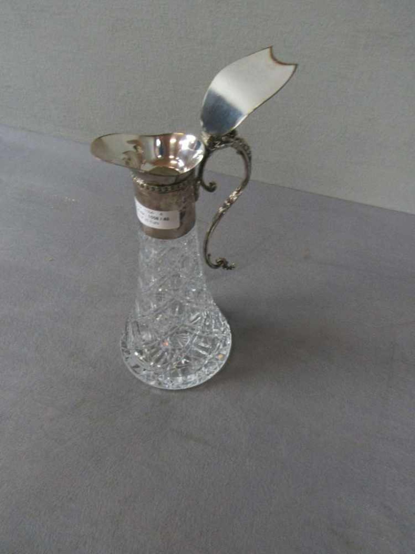 Kristallglasskaraffe mit versilberter Montur höhe 30cm - Image 2 of 2