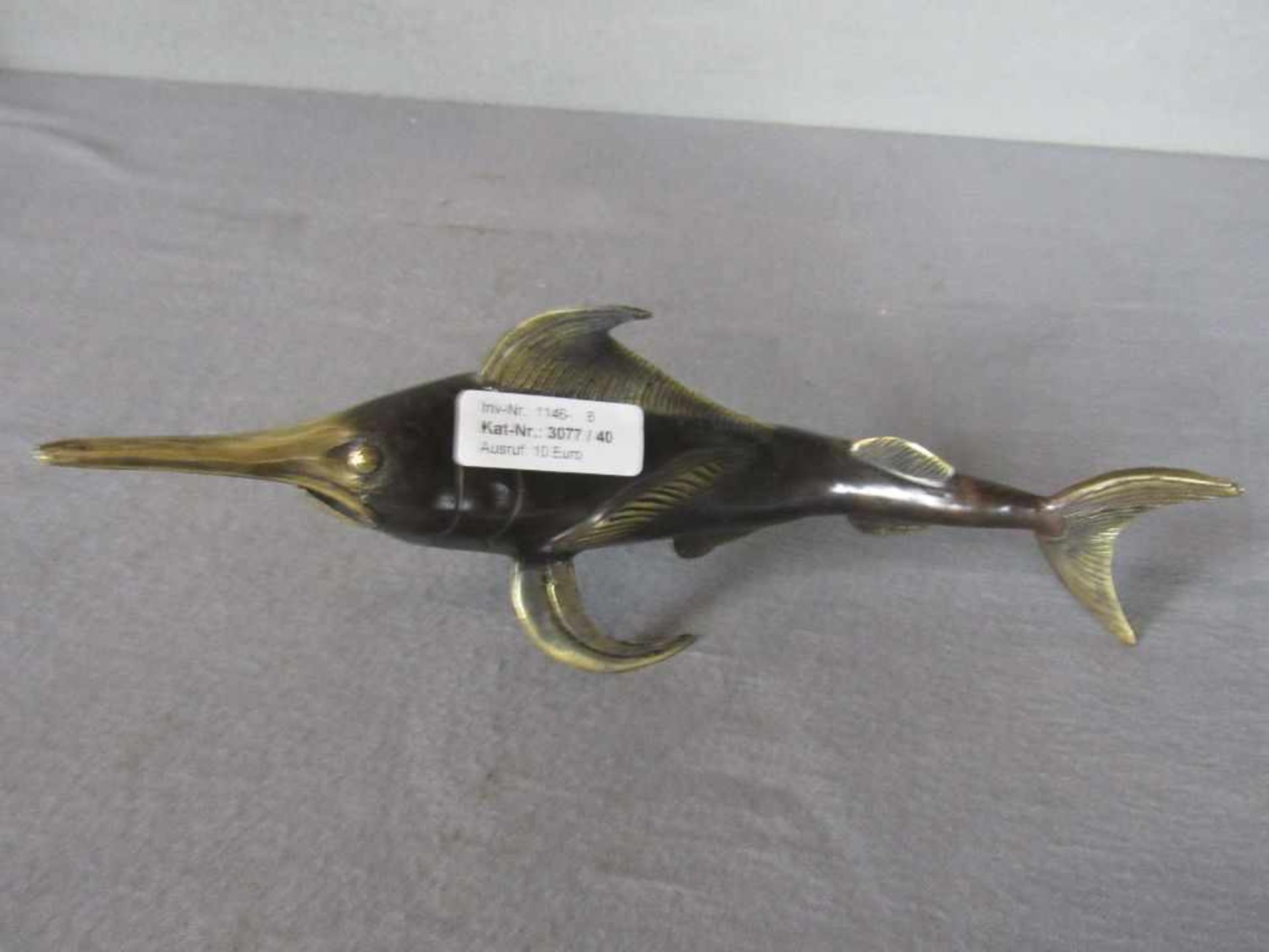 Skulptur Metall Schwertfisch 32cm