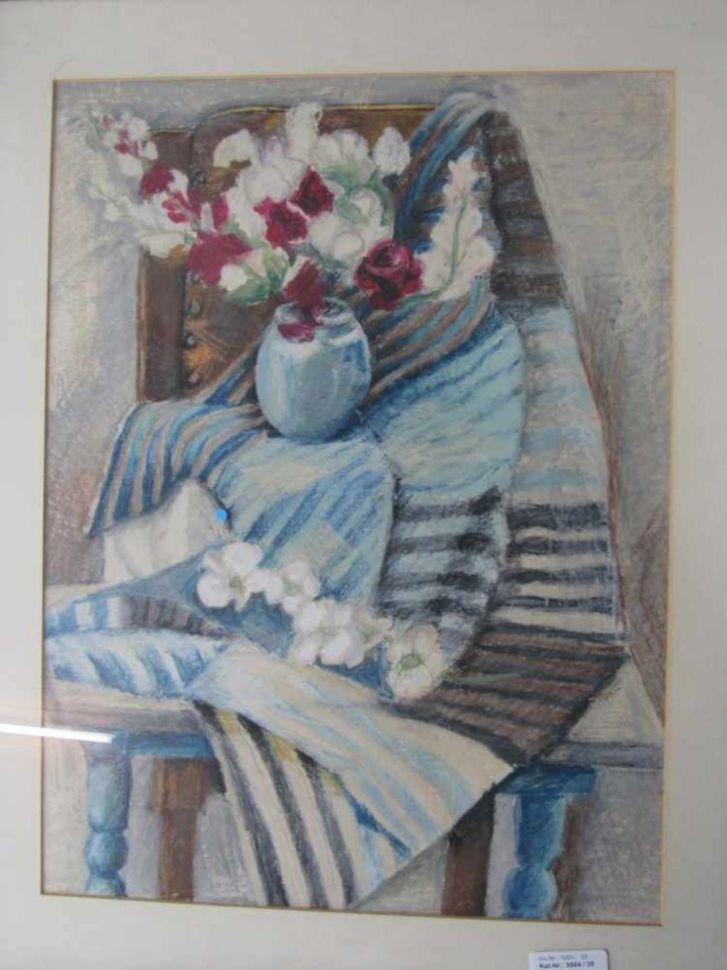 Bild Stillleben Blumen auf Stuhl 72x58cm - Bild 2 aus 3